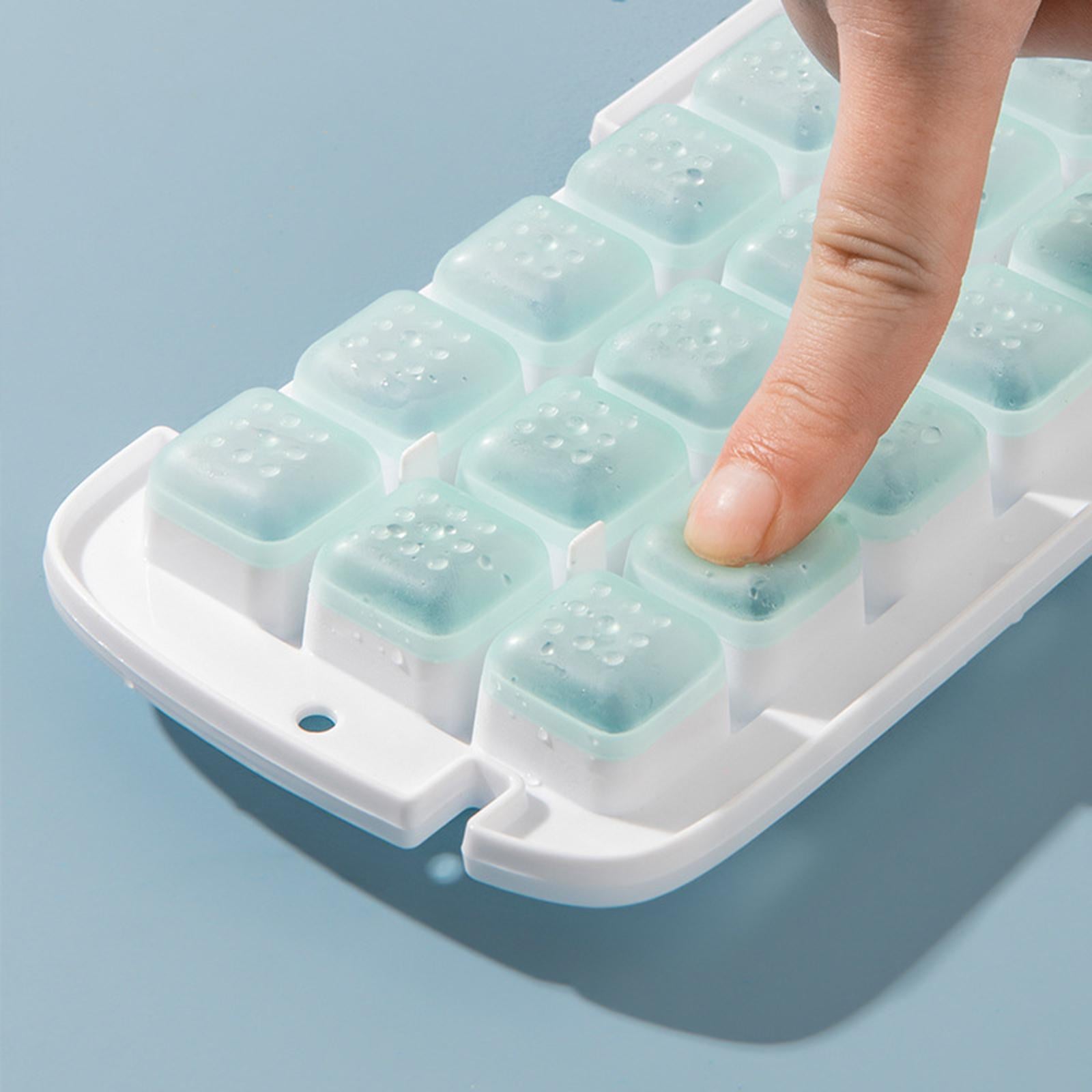Kitchen 24 Lattice Ice Cube Tray Ice Maker for Freezer Release Mold Quickly Yellow