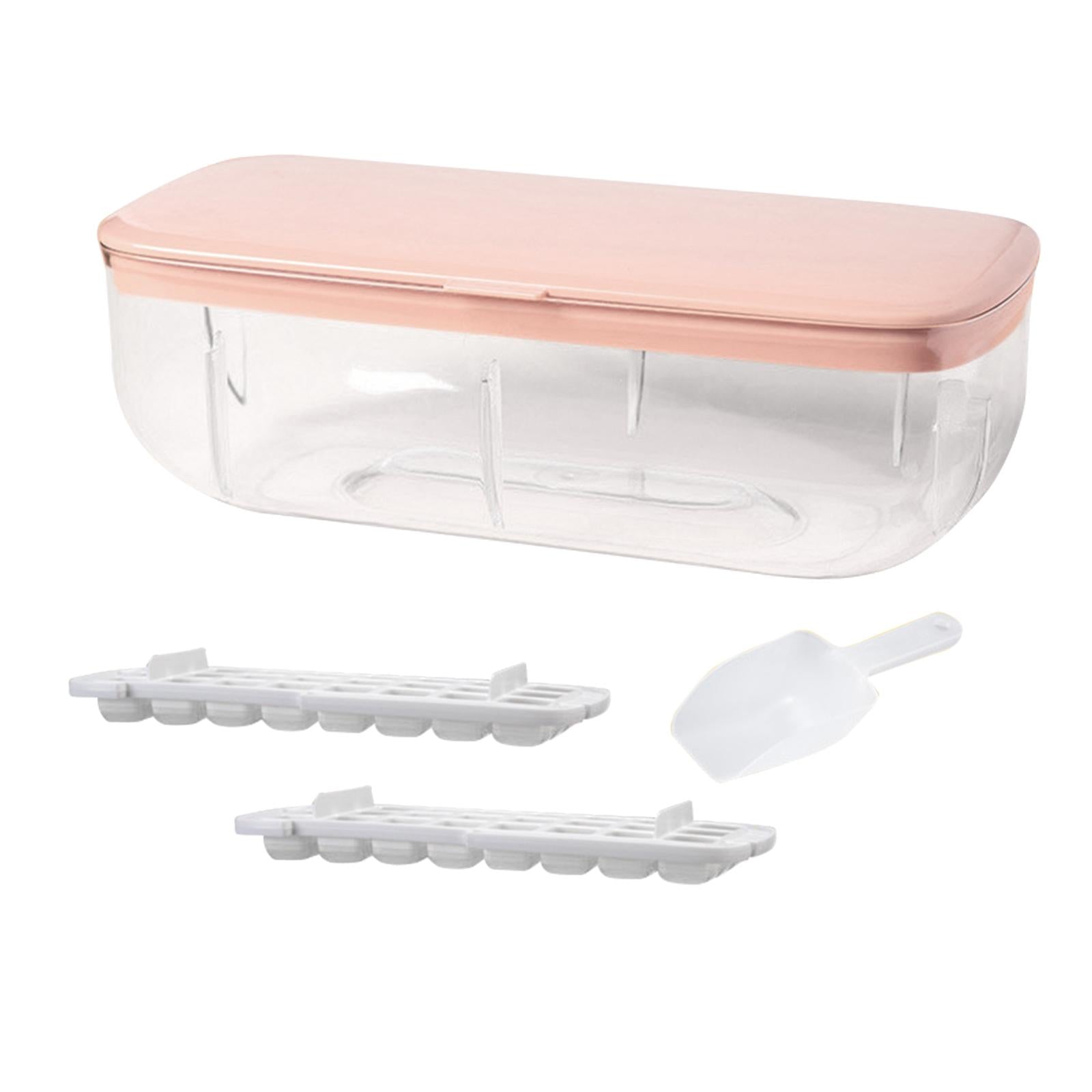 Kitchen 24 Lattice Ice Cube Tray Ice Maker for Freezer Release Mold Quickly Pink