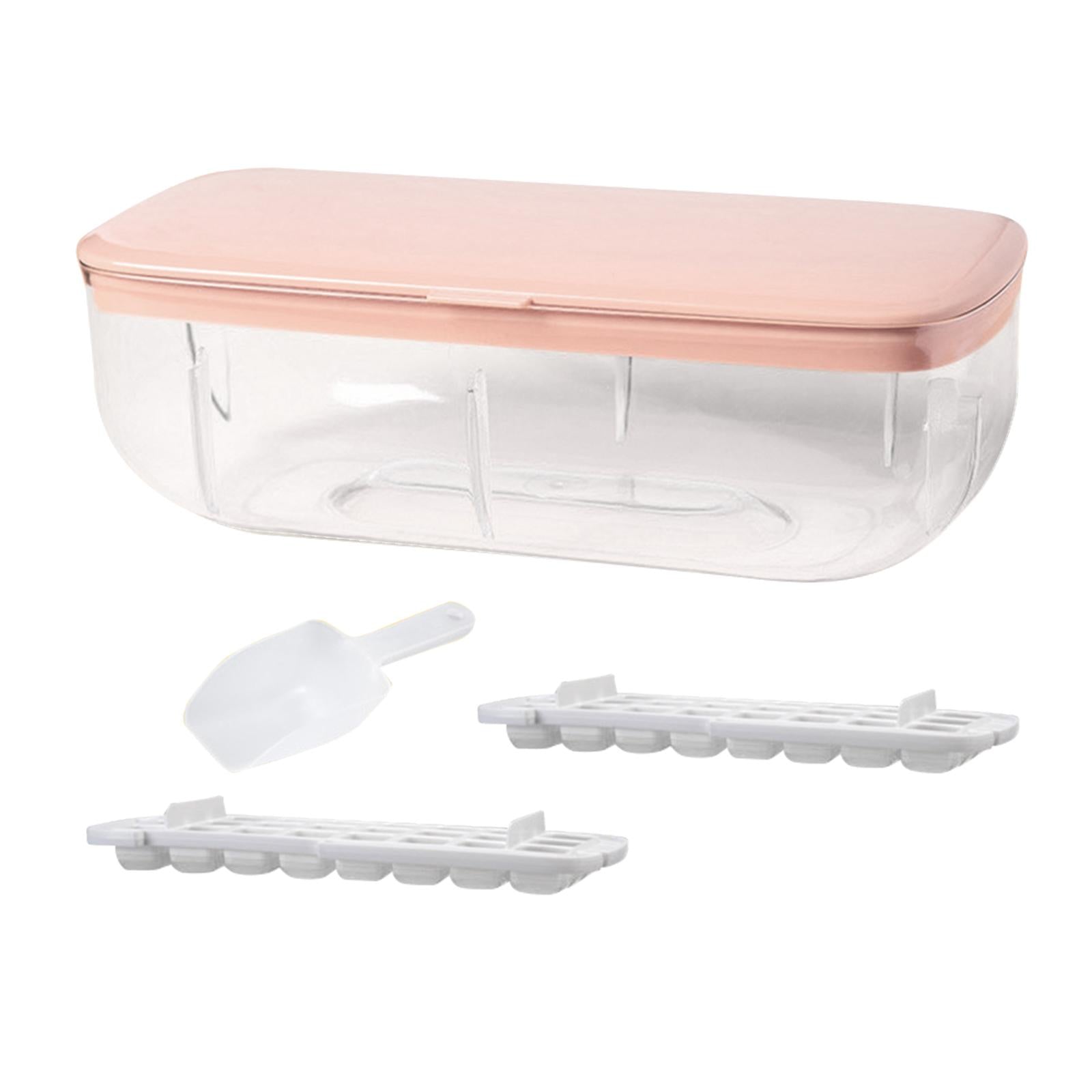 Kitchen 24 Lattice Ice Cube Tray Ice Maker for Freezer Release Mold Quickly Pink