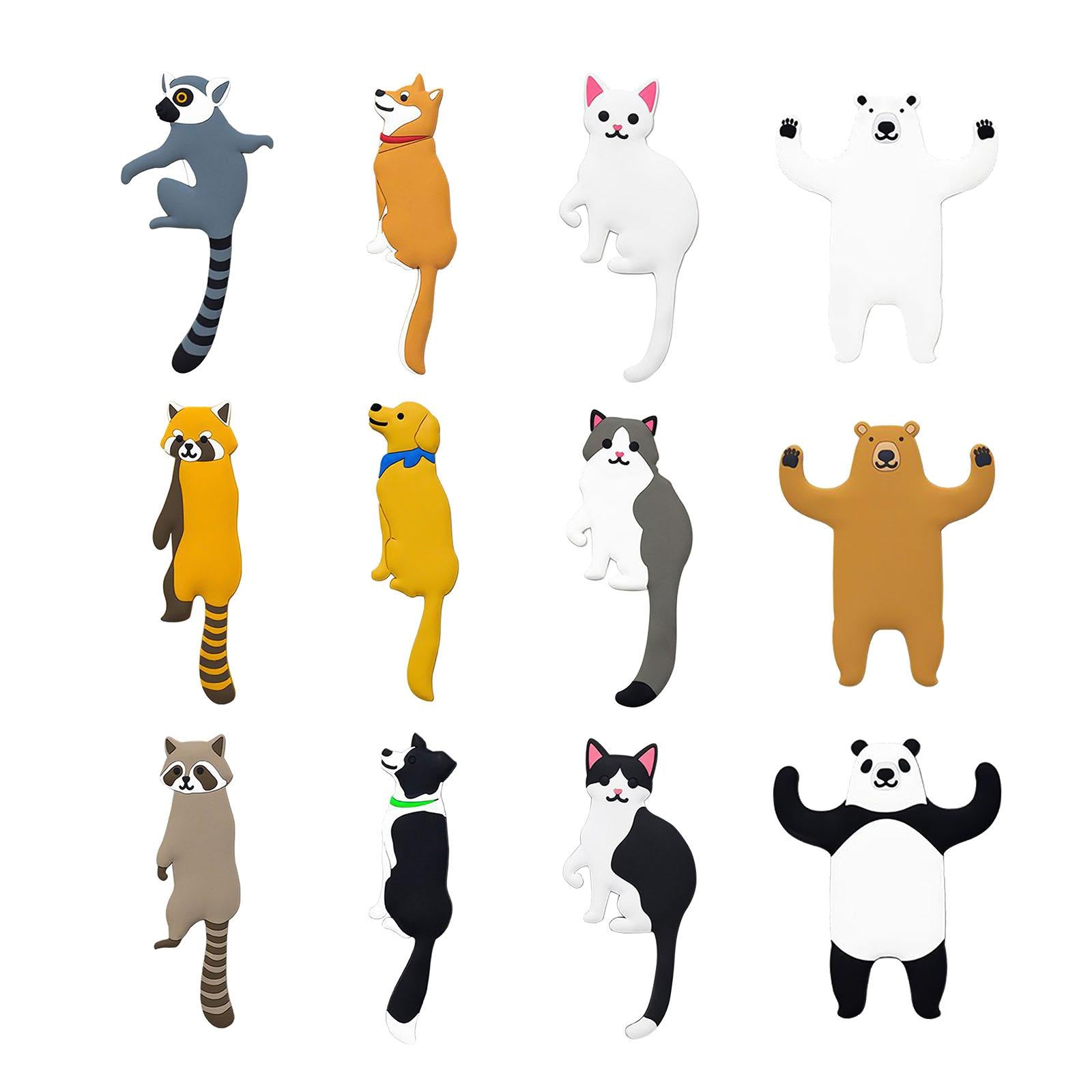 Adhesive Wall Hook Decorative Wall Hook for Kitchen Bathroom Tail Raccoon