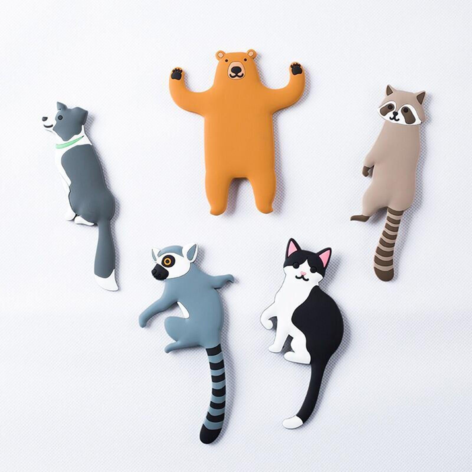 Adhesive Wall Hook Decorative Wall Hook for Kitchen Bathroom Yellow Raccoon