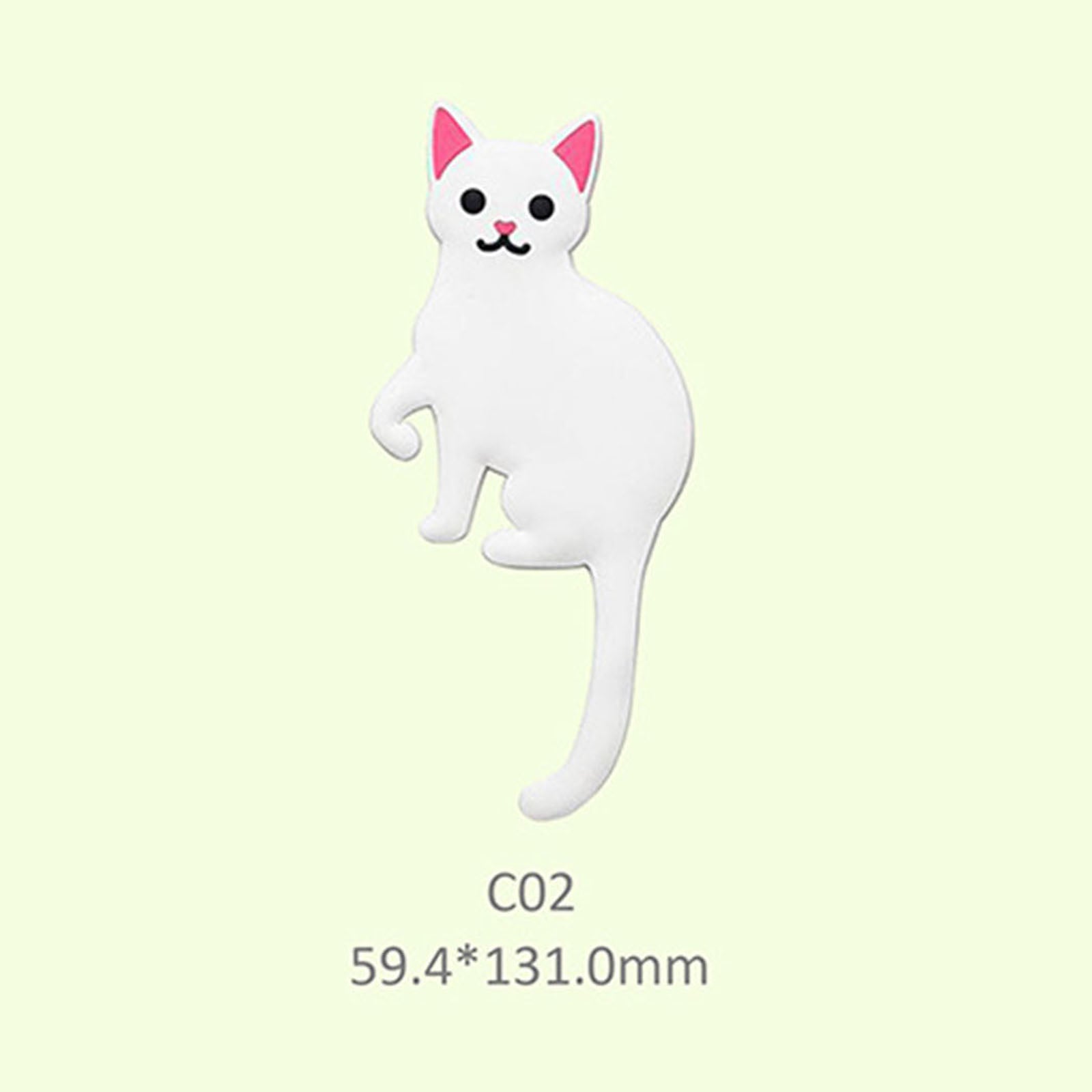 Adhesive Wall Hook Decorative Wall Hook for Kitchen Bathroom White Cat
