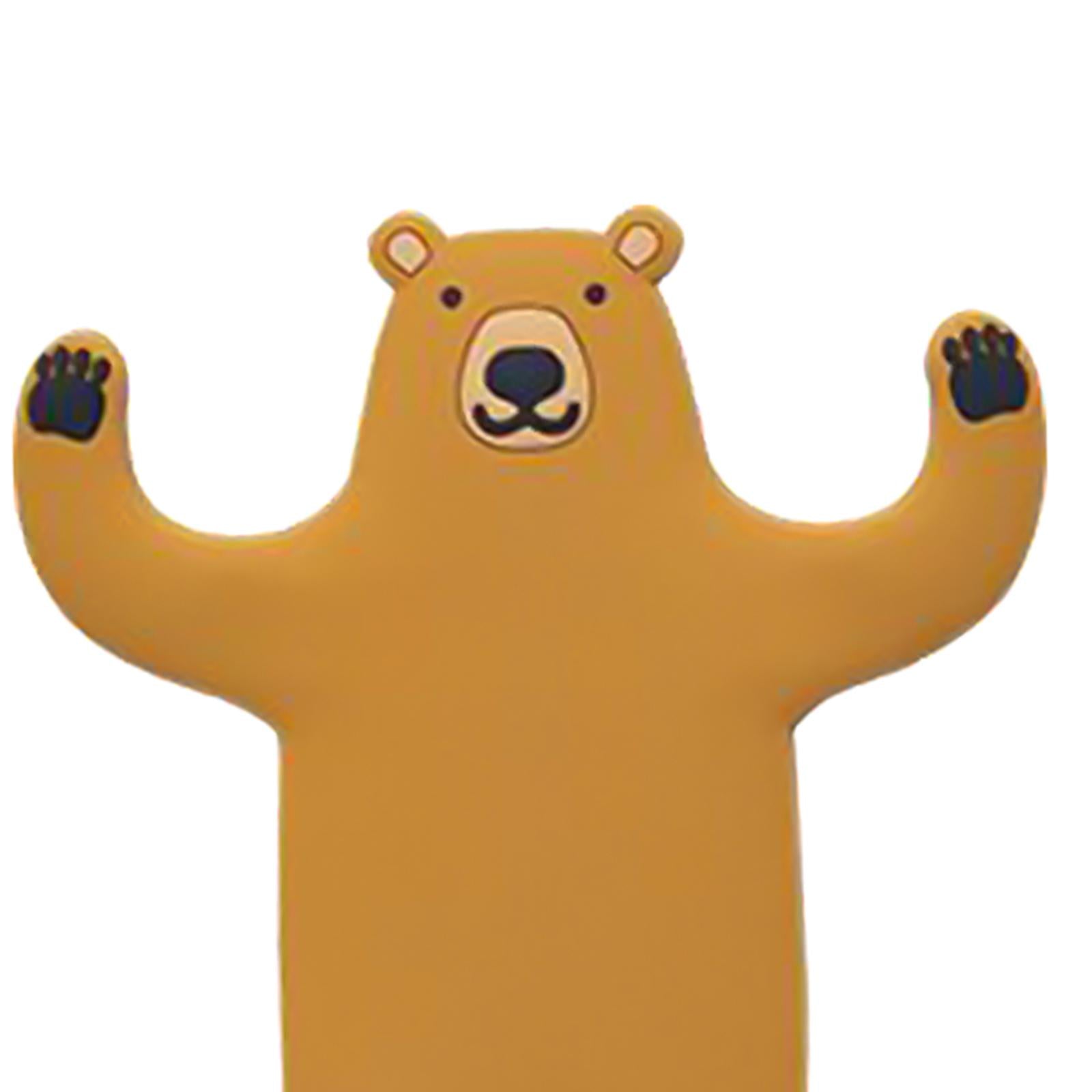 Adhesive Wall Hook Decorative Wall Hook for Kitchen Bathroom Brown Bear