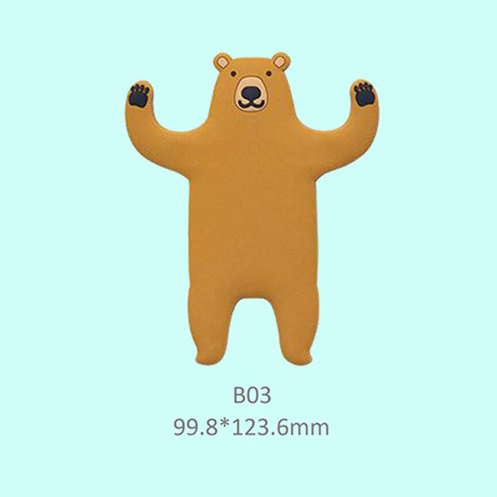 Adhesive Wall Hook Decorative Wall Hook for Kitchen Bathroom Brown Bear