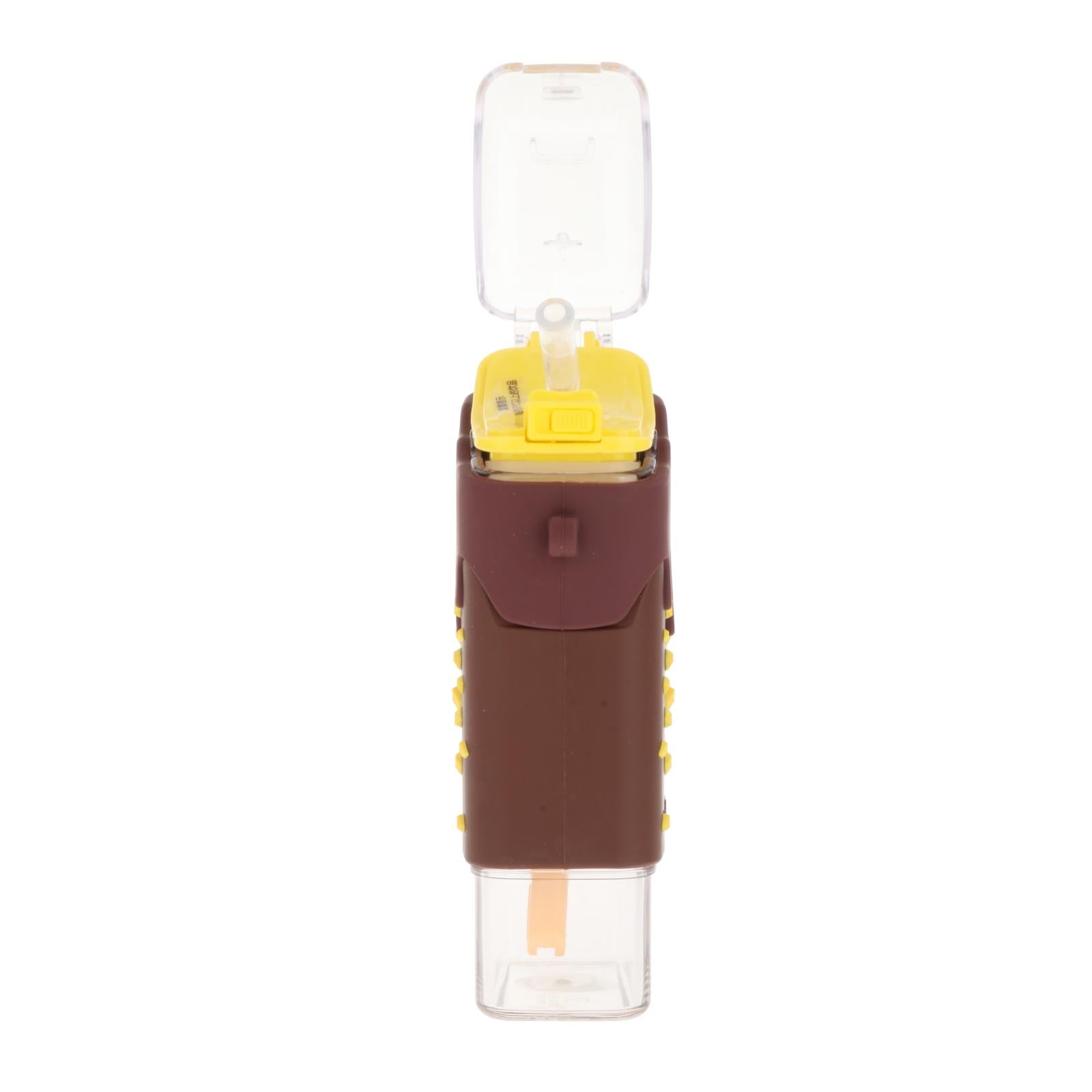 Cute Water Bottle with Straw Square Leakproof Summer for Kids for Outdoor Chocolate