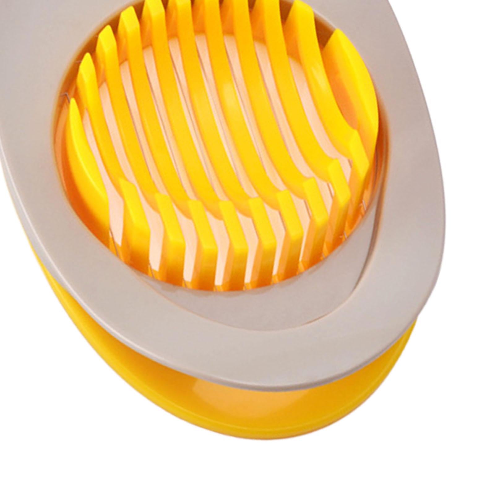 StainlessSteel Chopper Section Egg Cutter Wire Slicer Hard Boiled Egg Yellow