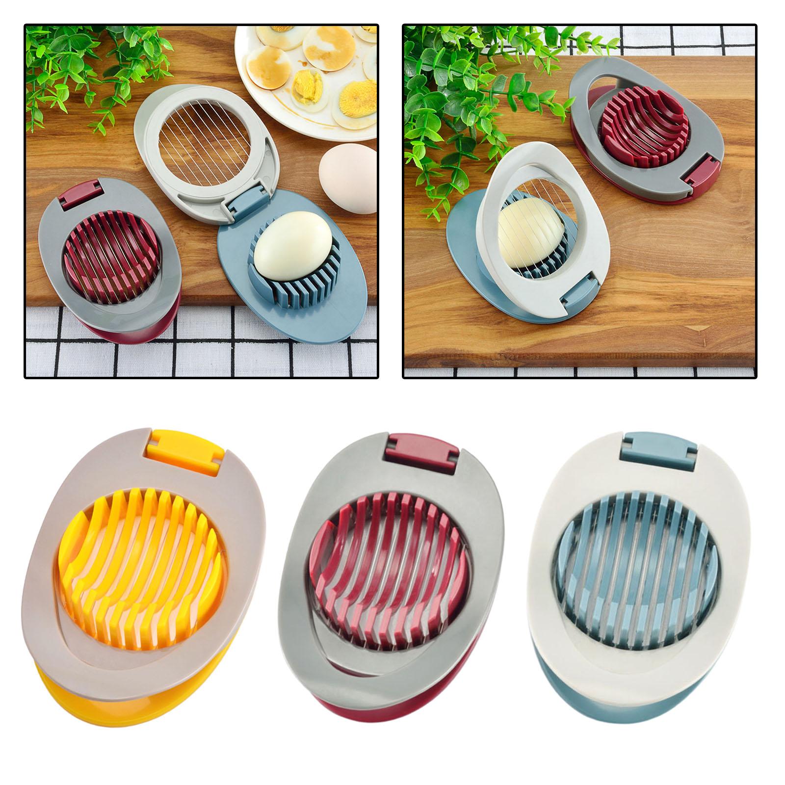 StainlessSteel Chopper Section Egg Cutter Wire Slicer Hard Boiled Egg Yellow