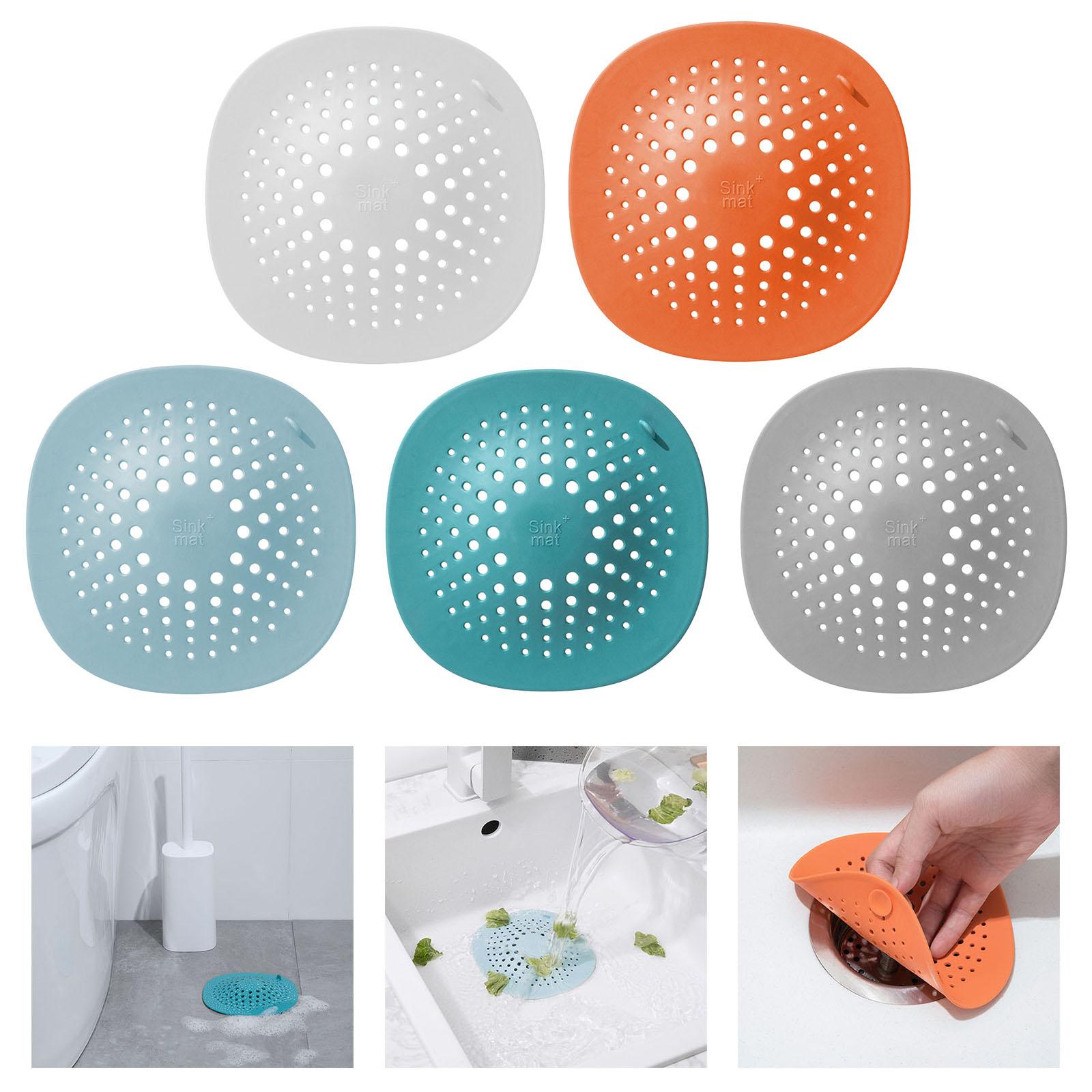 Drain Hair Catcher Bath Stopper Sink Strainer Filter Shower Cover White