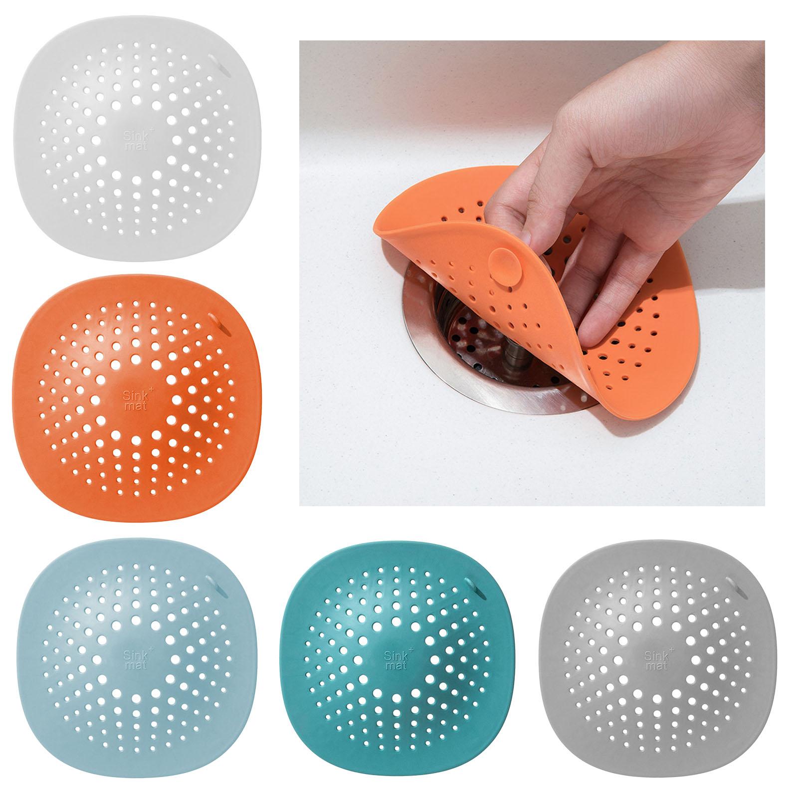Drain Hair Catcher Bath Stopper Sink Strainer Filter Shower Cover White