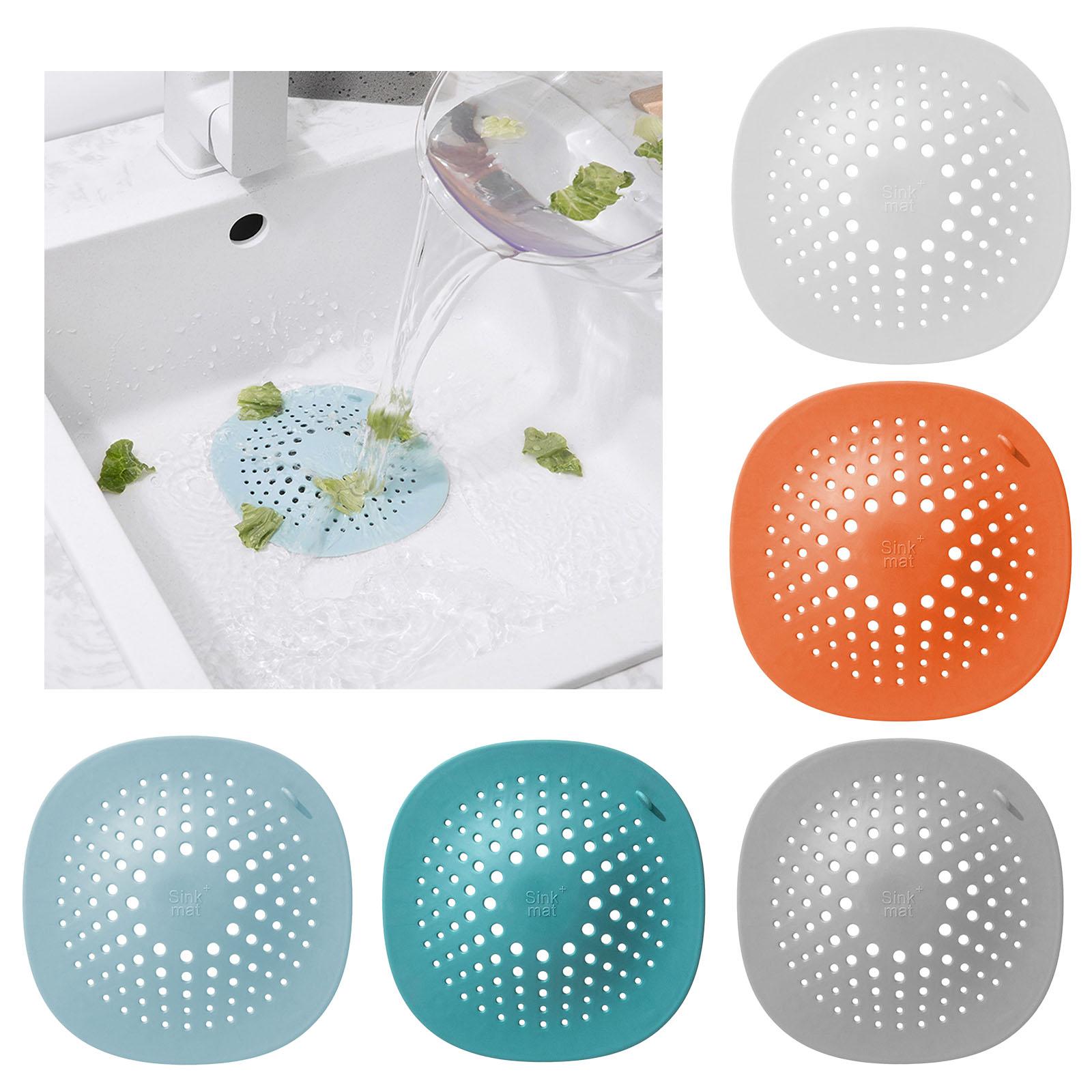 Drain Hair Catcher Bath Stopper Sink Strainer Filter Shower Cover White