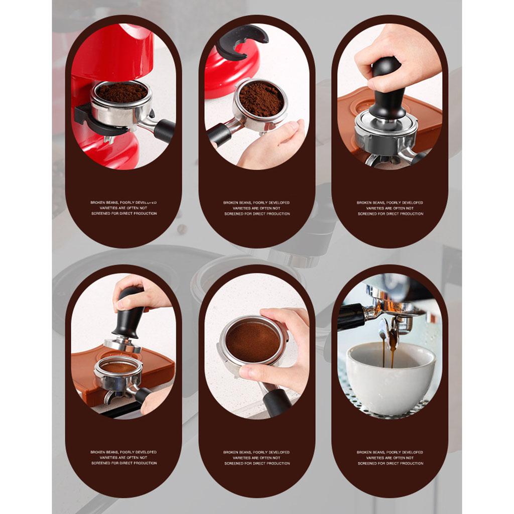 Coffee Tamper Espresso Tamper Barista Family Office Cafe Tool Black 58mm