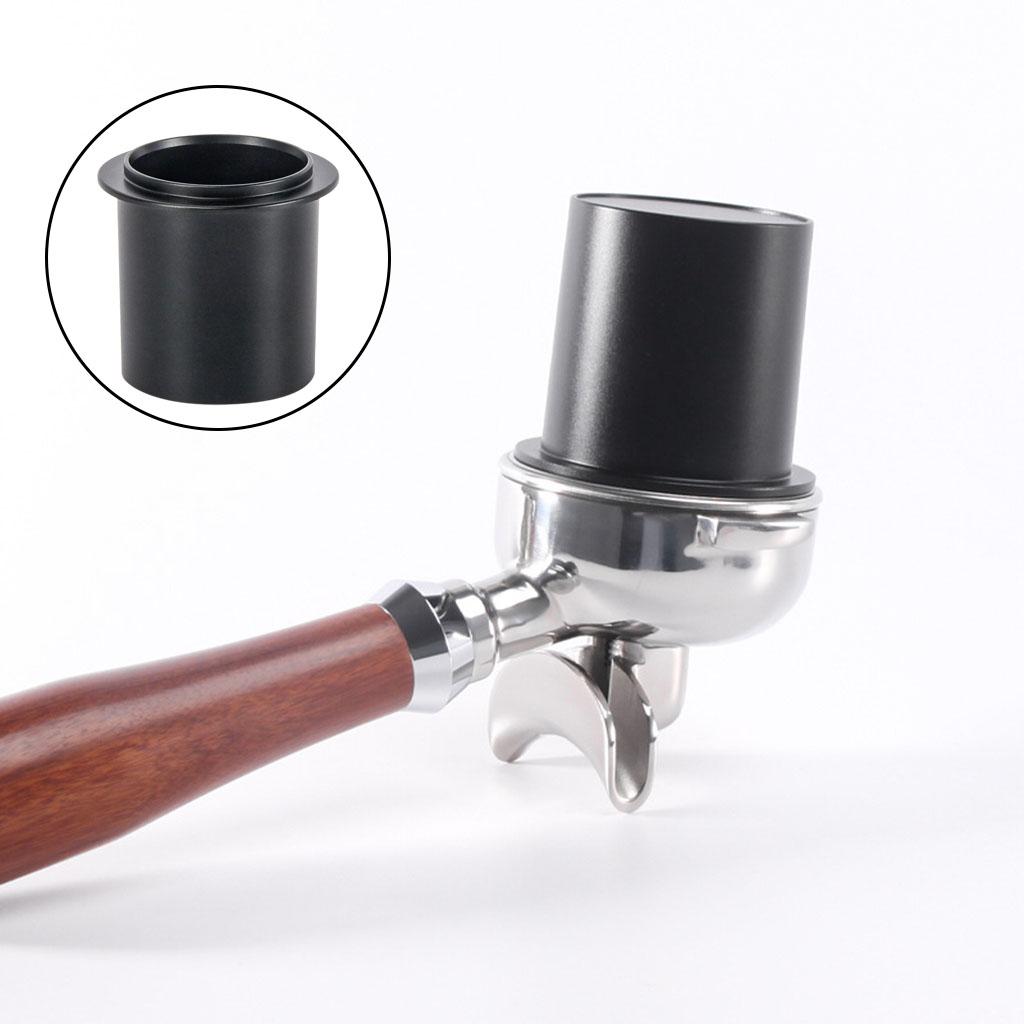 Aluminum Alloy Coffee Dosing Cup Sniffing Mug for Espresso Machine DIY Tools 51mm black