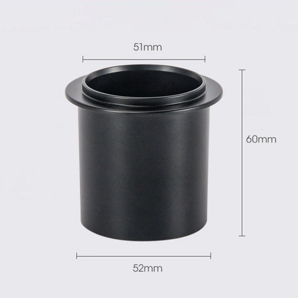 Aluminum Alloy Coffee Dosing Cup Sniffing Mug for Espresso Machine DIY Tools 51mm black