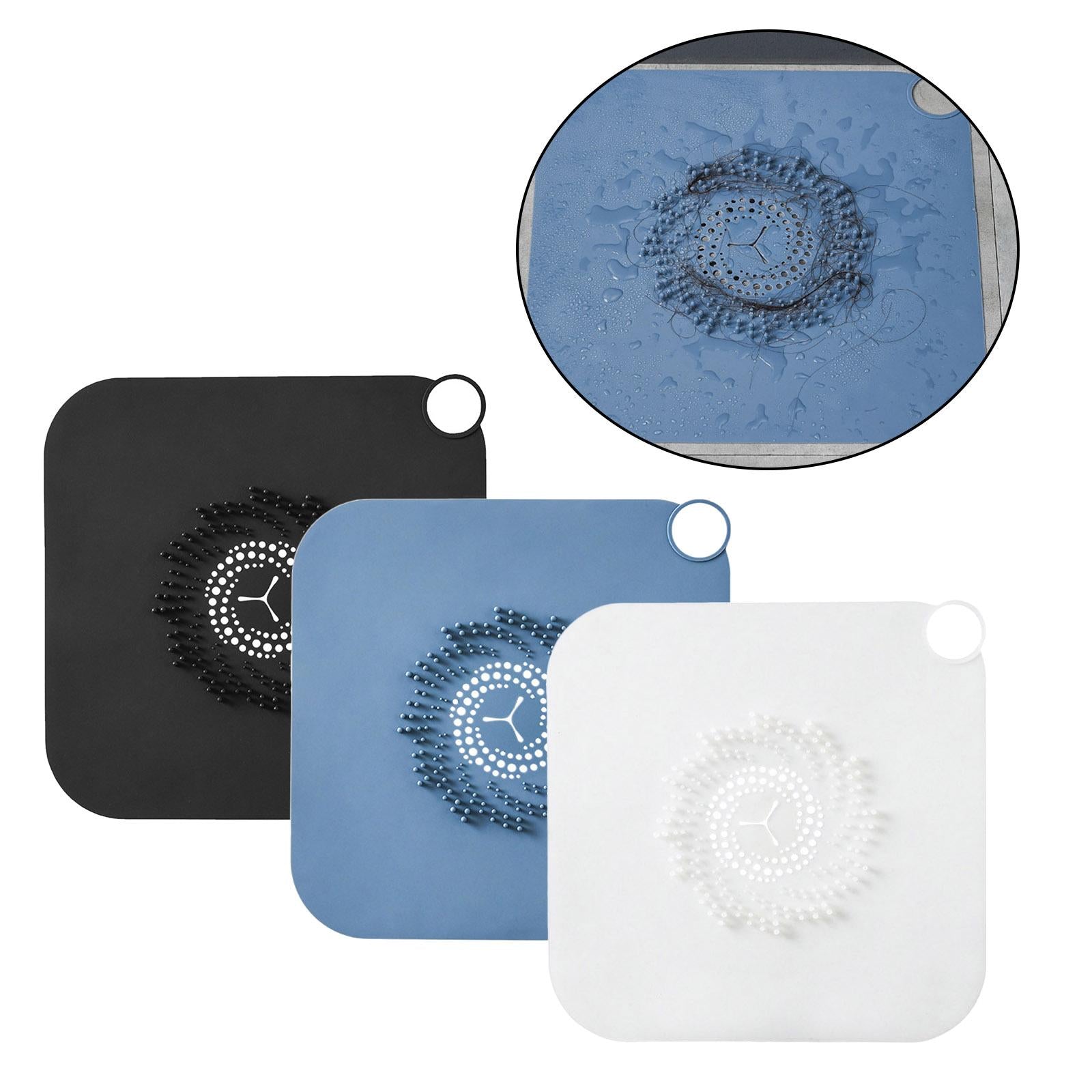 Floor Drain Cover Hair Catcher Floor Drain Pad Bathtub Drain Cover Blue