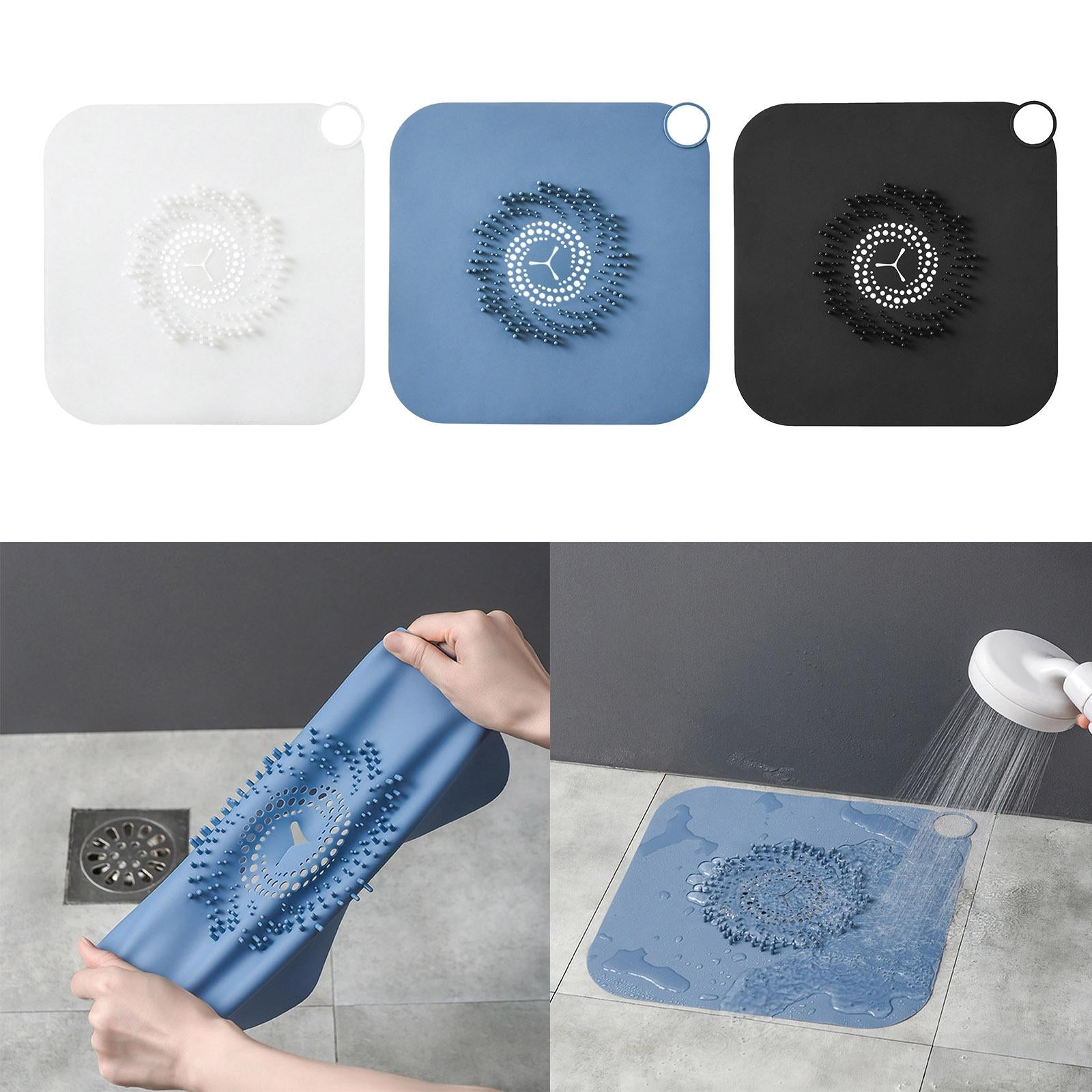 Floor Drain Cover Hair Catcher Floor Drain Pad Bathtub Drain Cover Blue