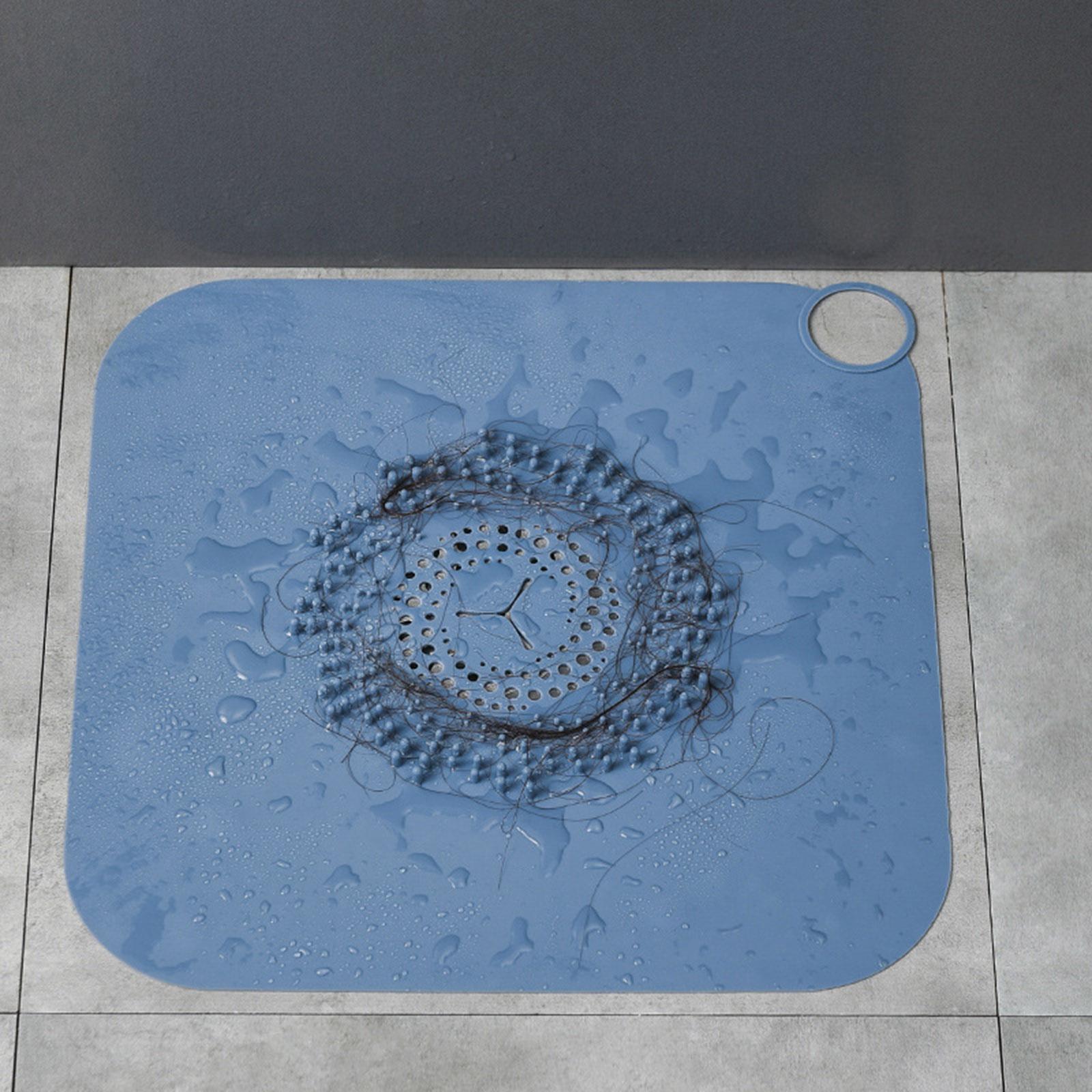 Floor Drain Cover Hair Catcher Floor Drain Pad Bathtub Drain Cover White