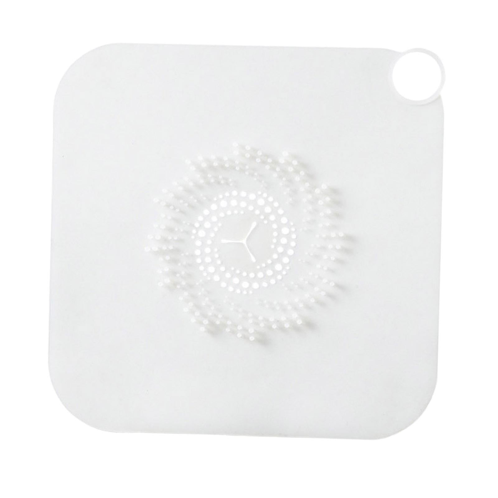 Floor Drain Cover Hair Catcher Floor Drain Pad Bathtub Drain Cover White