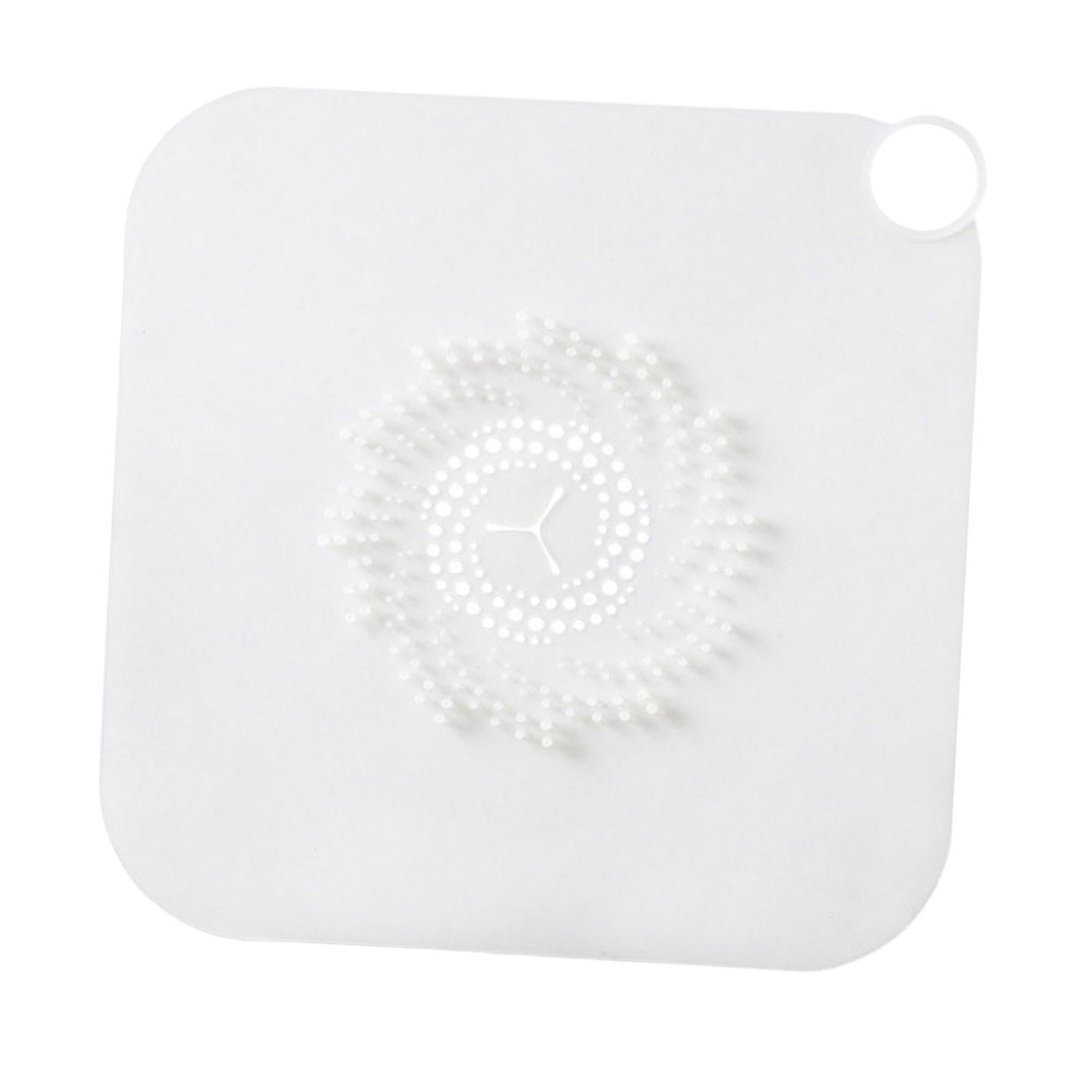 Floor Drain Cover Hair Catcher Floor Drain Pad Bathtub Drain Cover White
