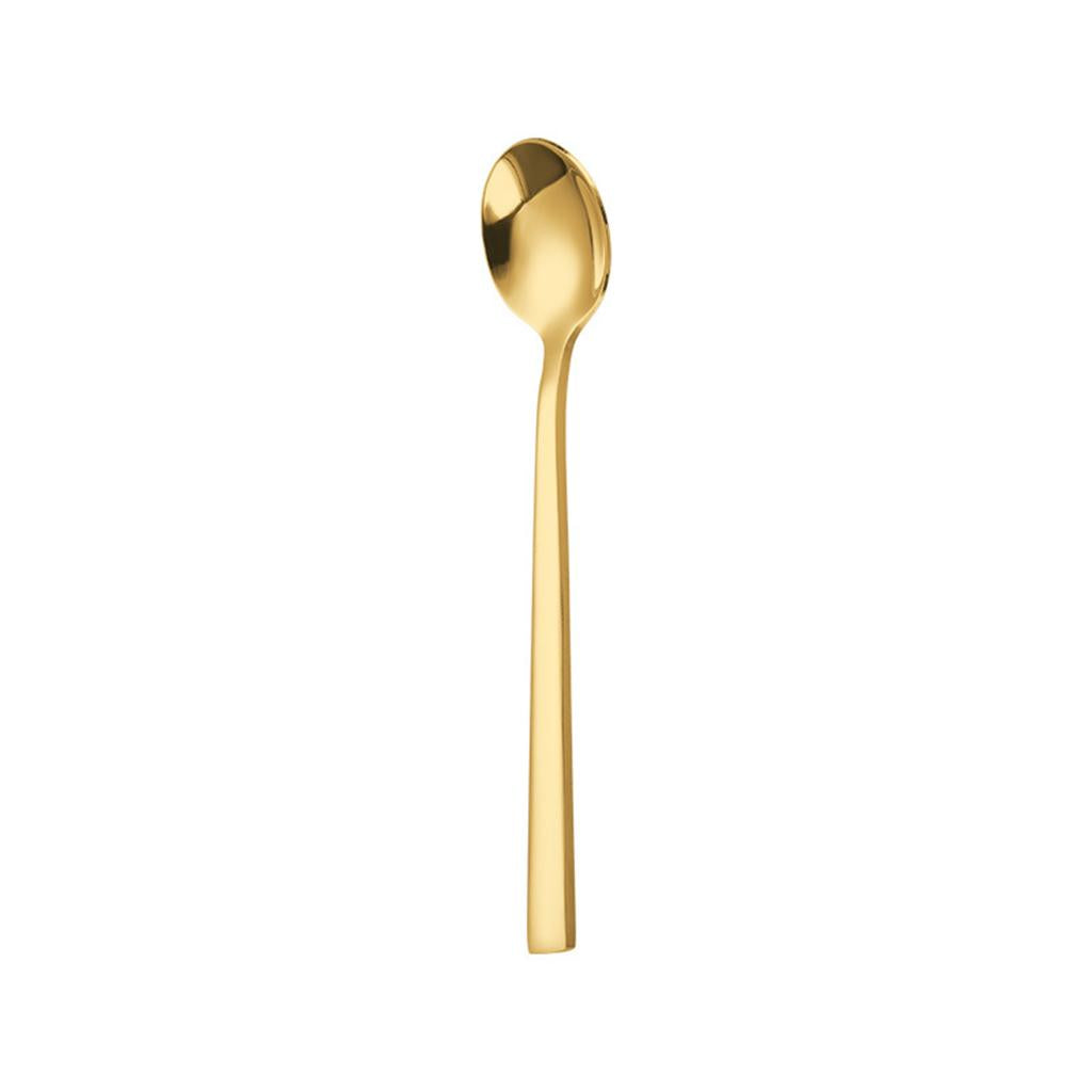 5x Glossy Tableware Cutlery Set Knife Spoon Fork Flatware Gold