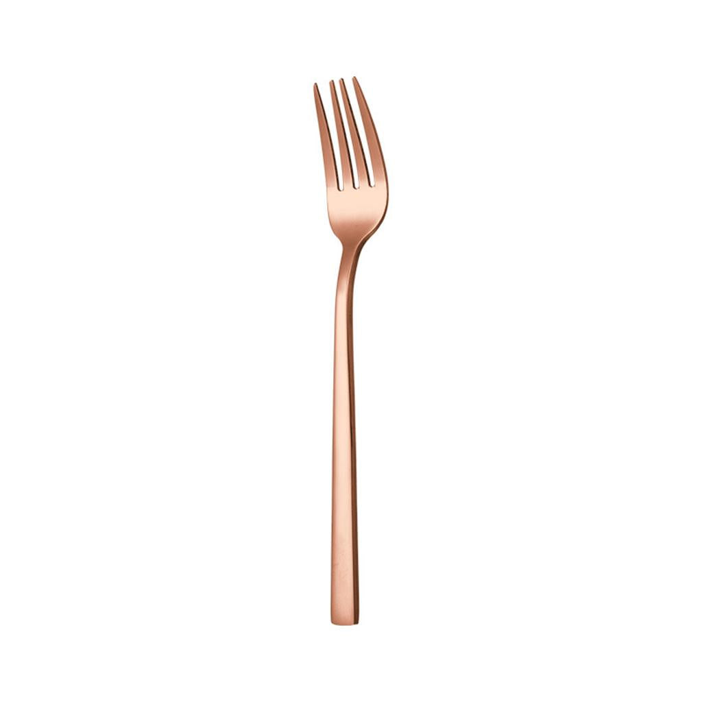 5x Glossy Tableware Cutlery Set Knife Spoon Fork Flatware Rose Gold