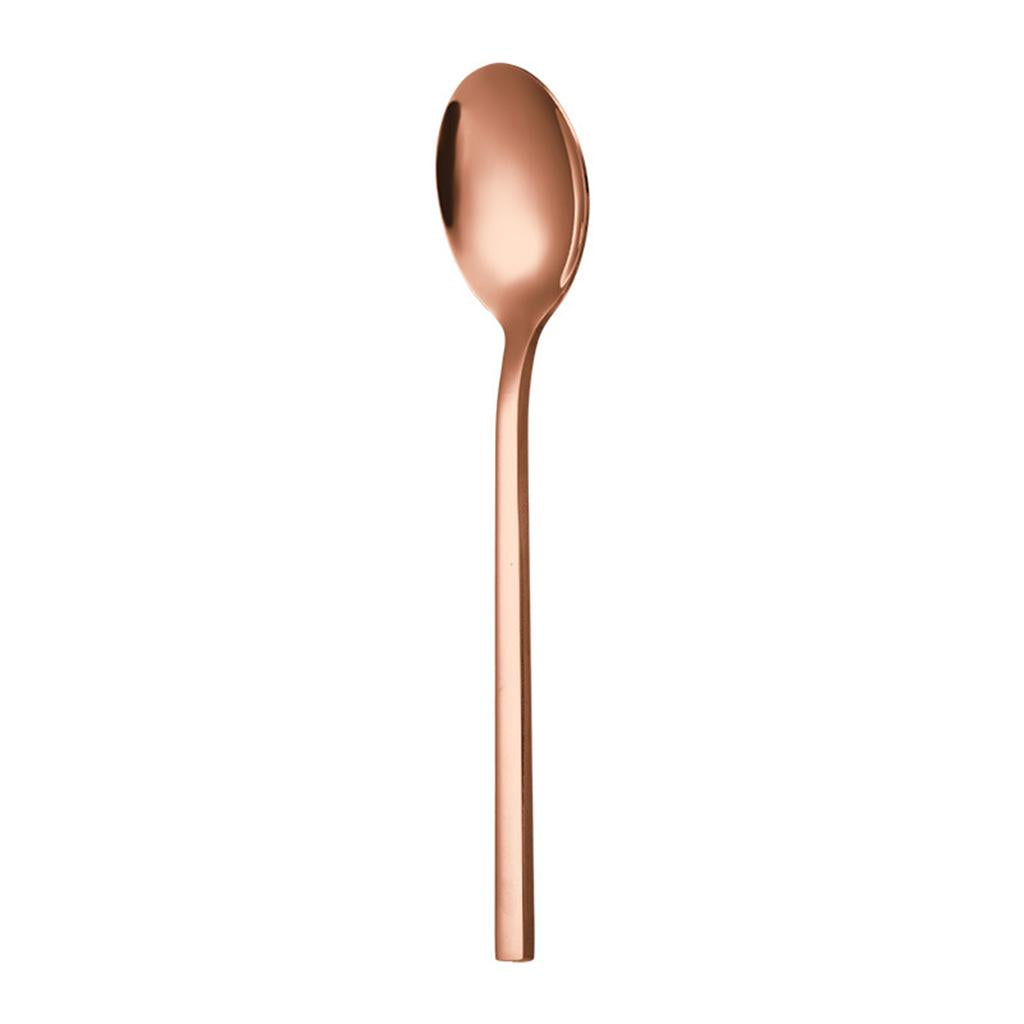 5x Glossy Tableware Cutlery Set Knife Spoon Fork Flatware Rose Gold