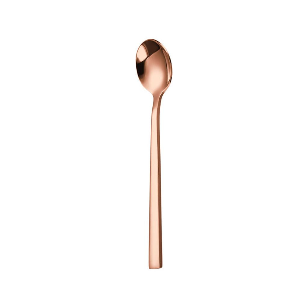 5x Glossy Tableware Cutlery Set Knife Spoon Fork Flatware Rose Gold