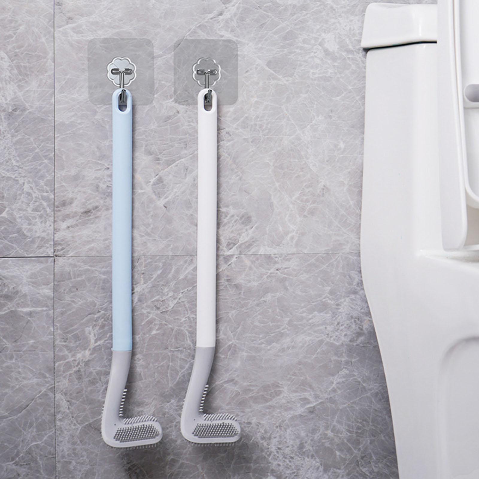 Long Handle Toilet Brush for Bathroom Brush Head Wall Mount Cleaning Brush black