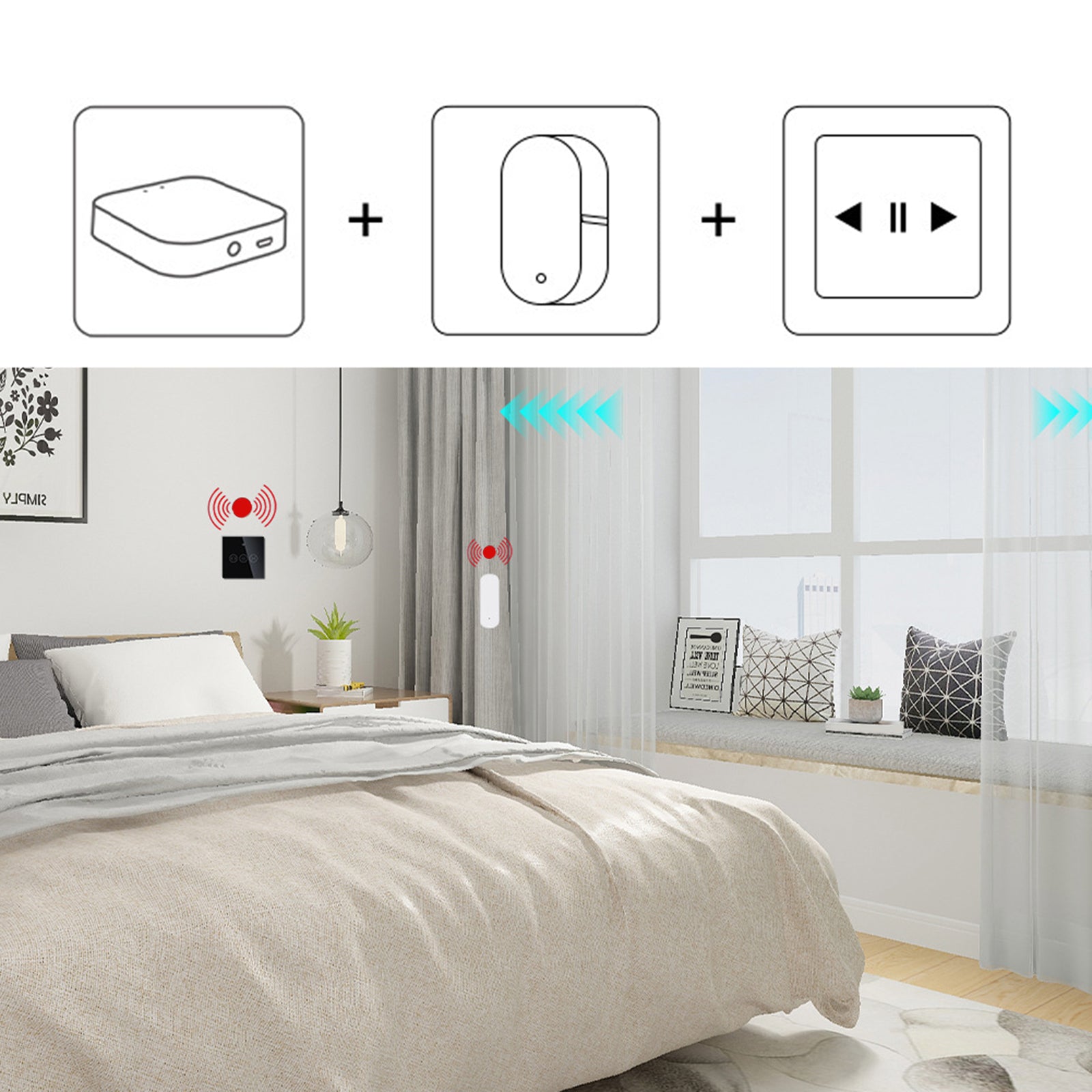 Window Door Magnetic Sensor Home Security Alarm System Anti-Theft Battery