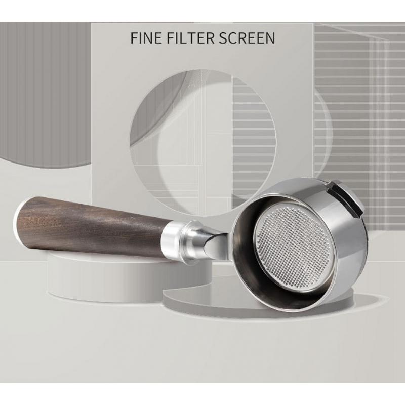 58mm Naked Portafilter Tools Detachable Design Double Basket For GAGGIA Wooden Black