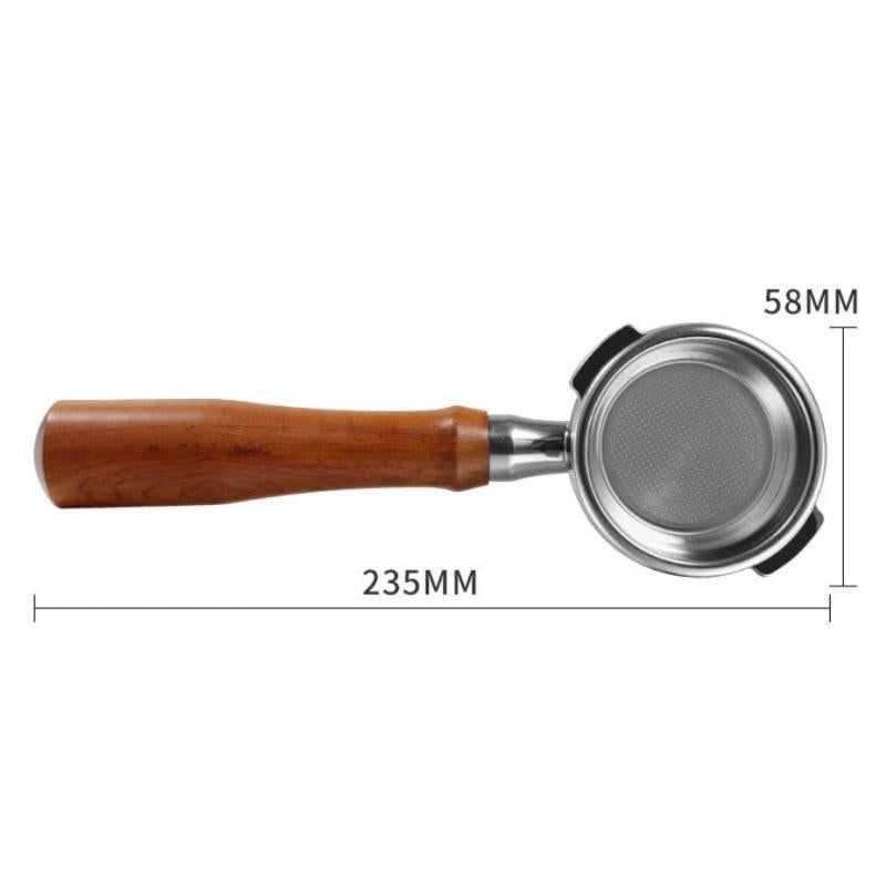 58mm Naked Portafilter Tools Detachable Design Double Basket For GAGGIA Wooden Red A