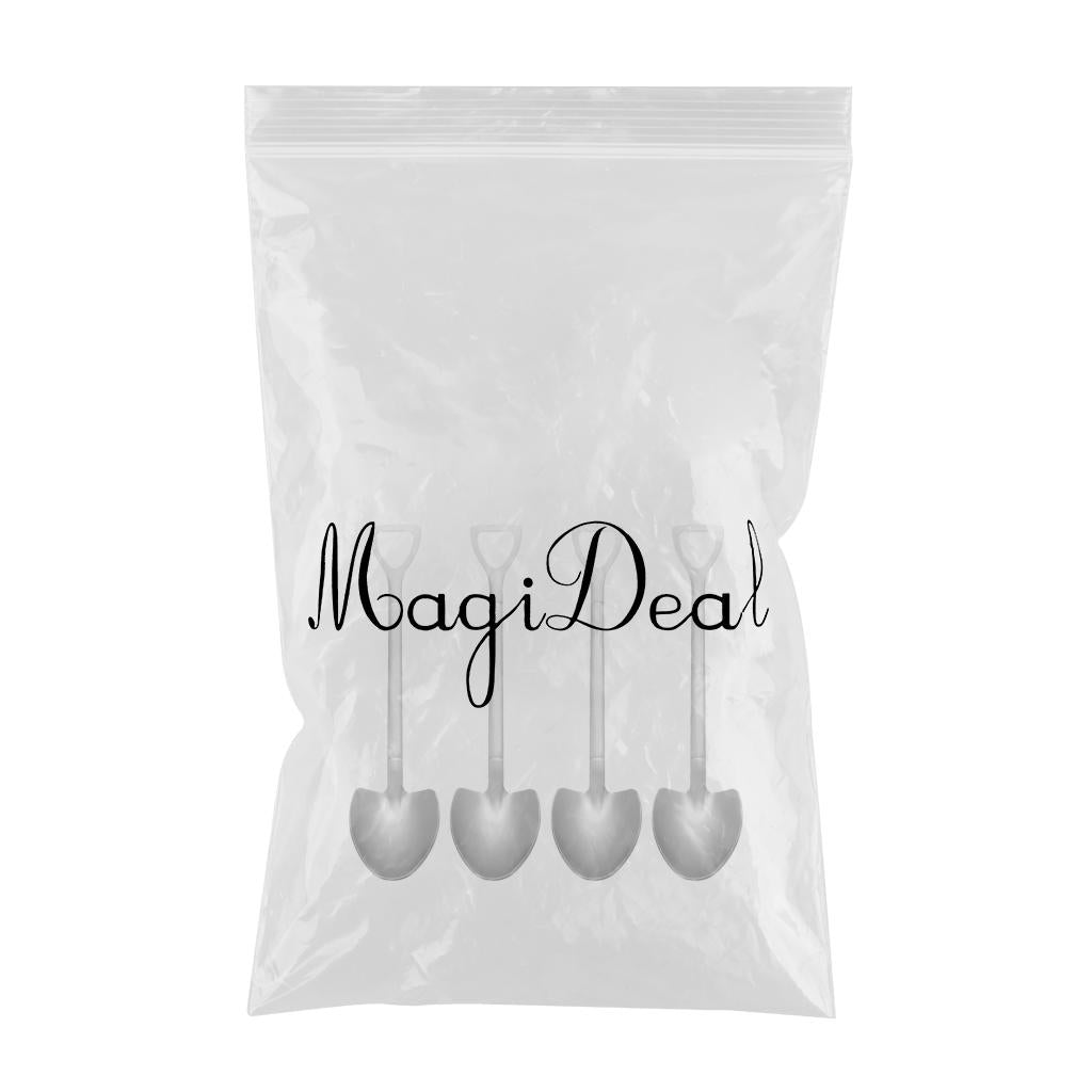Ice Cream Spoon Coffee Spoon Cutlery Shovel Shape Stirring Scoop Flatware point silver