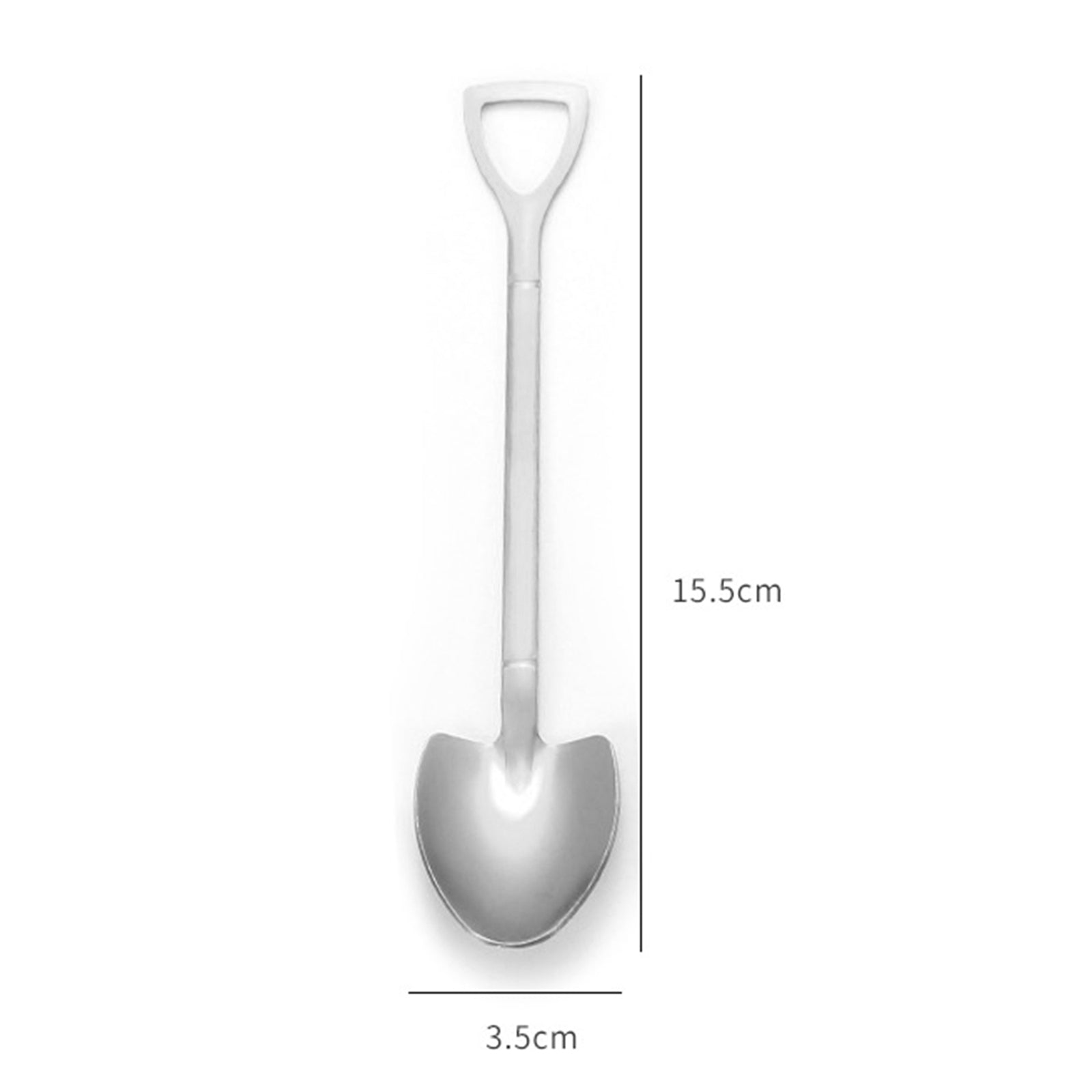 Ice Cream Spoon Coffee Spoon Cutlery Shovel Shape Stirring Scoop Flatware pointed flat silver