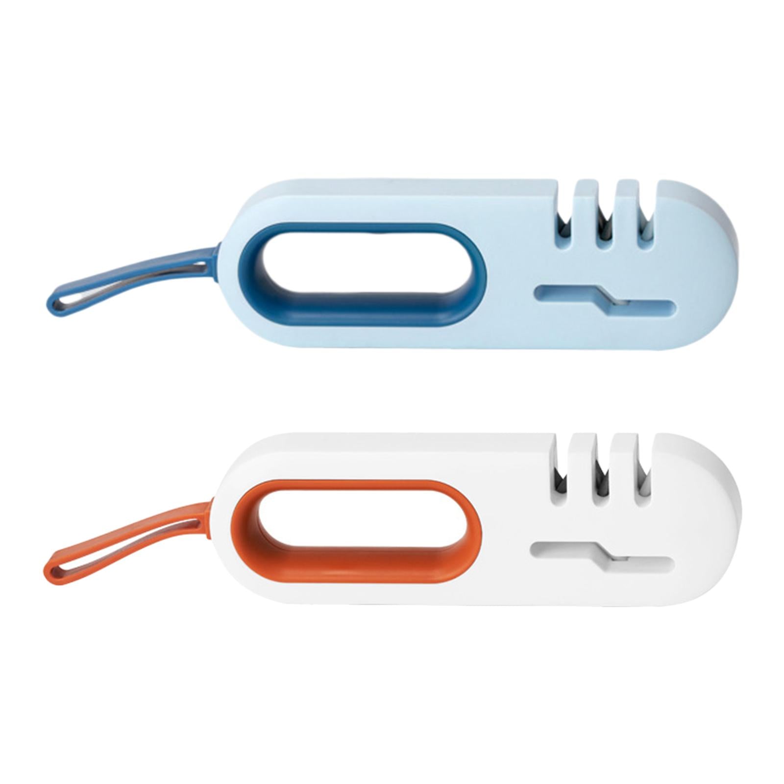 4-in-1 Kitchen Sharpener Ceramic Stone Tungsten Carbide Blue