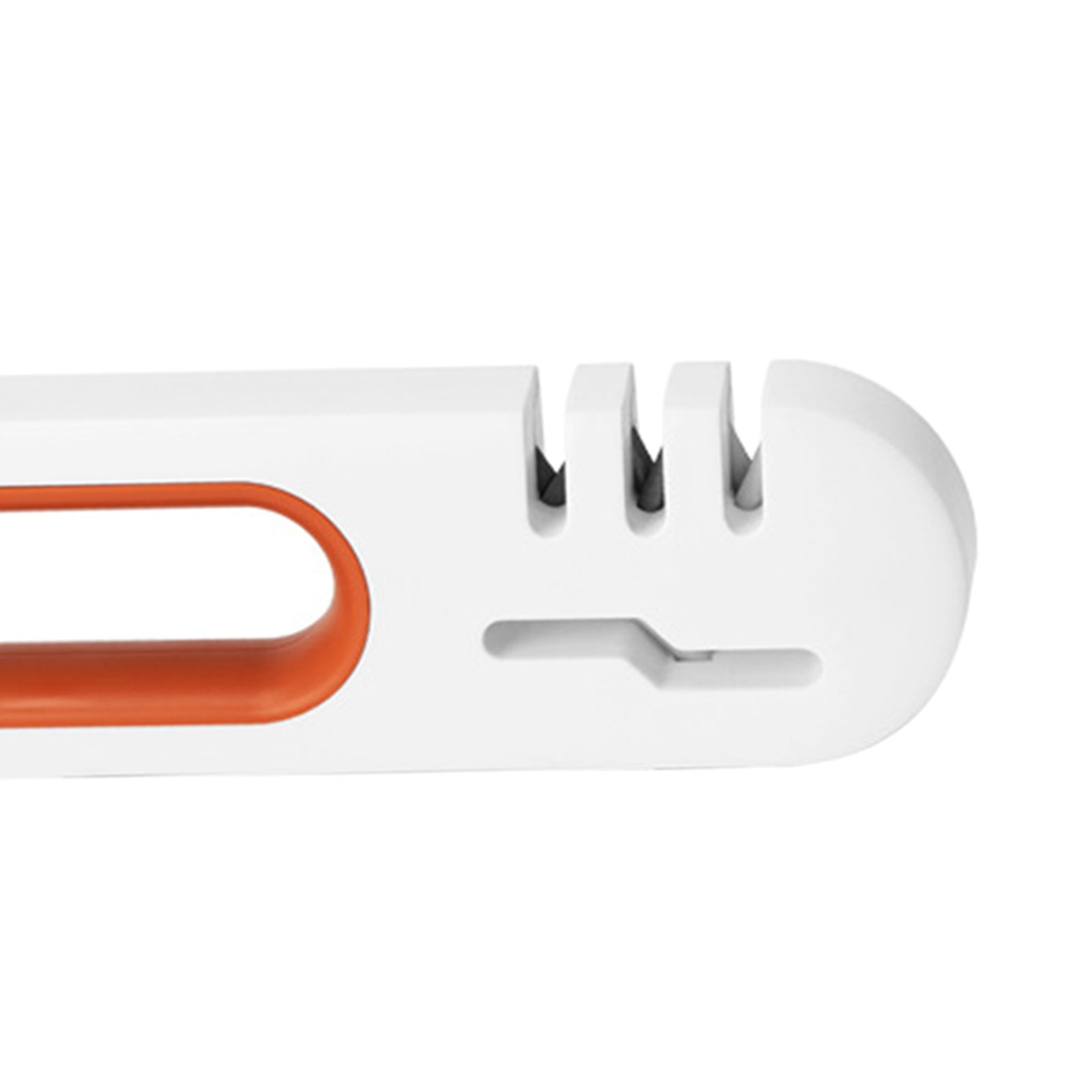 4-in-1 Kitchen Sharpener Ceramic Stone Tungsten Carbide White Orange