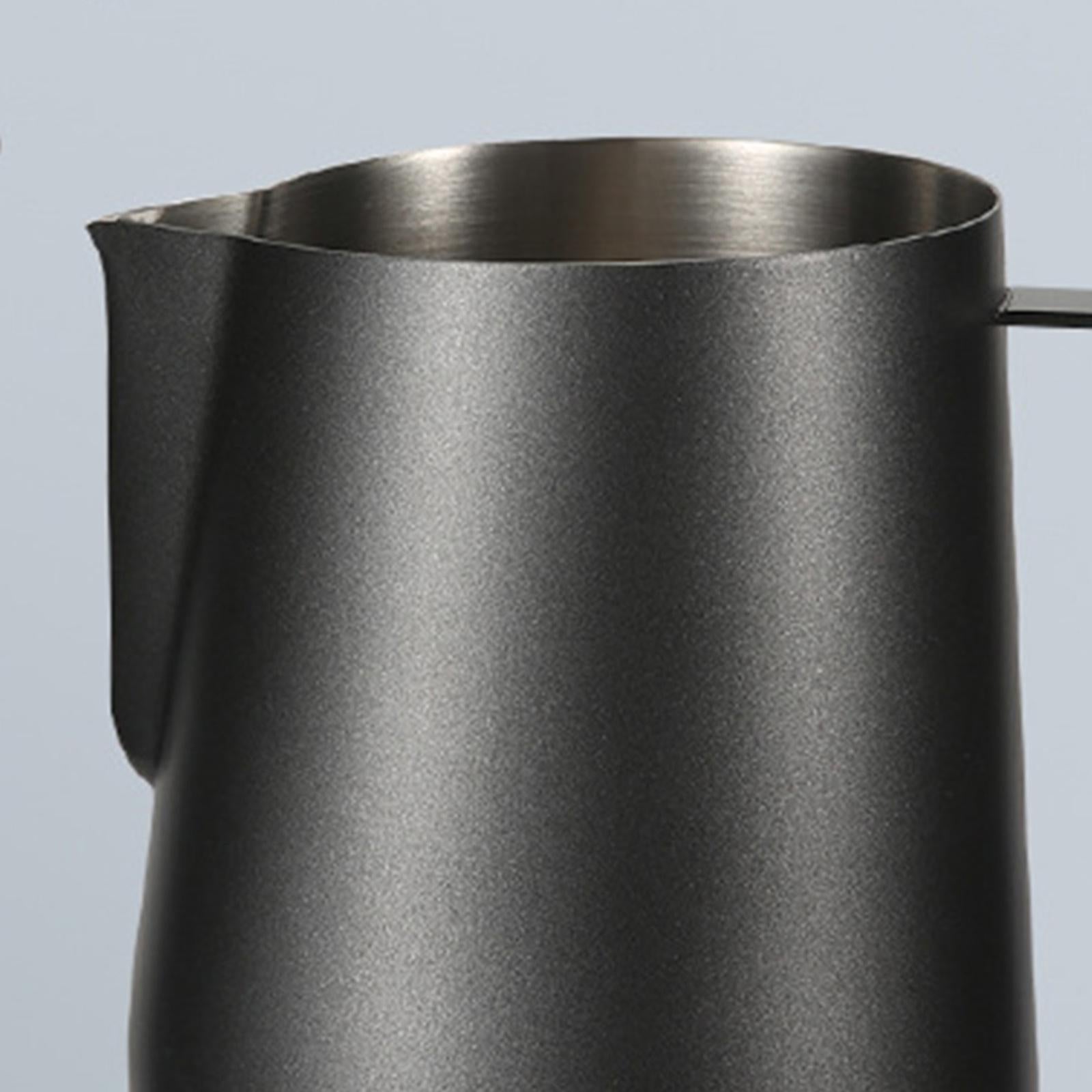 Espresso Milk Frothing Jug Cappuccino Frother Barista Steaming Pitchers Black
