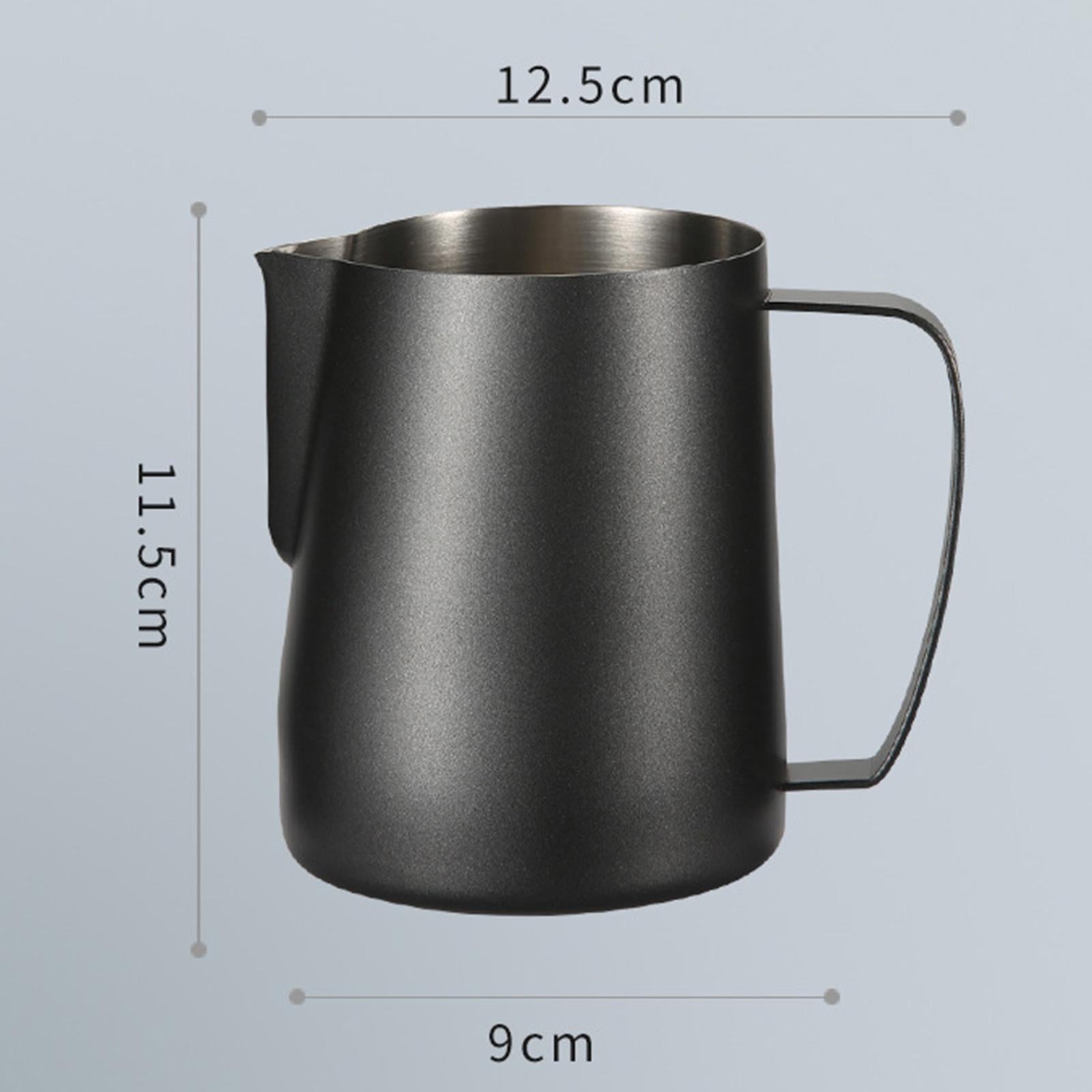 Espresso Milk Frothing Jug Cappuccino Frother Barista Steaming Pitchers Black