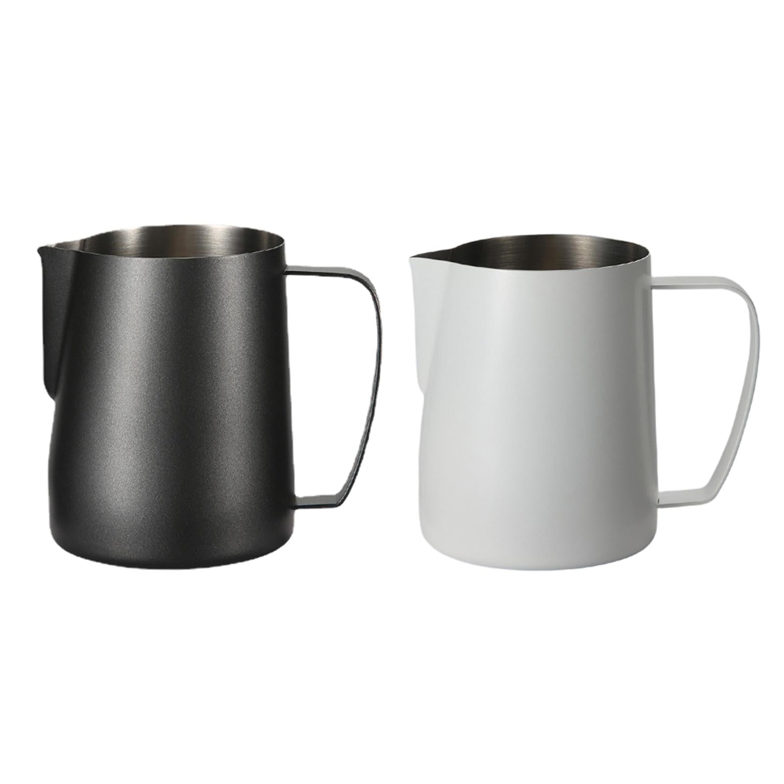 Espresso Milk Frothing Jug Cappuccino Frother Barista Steaming Pitchers Black