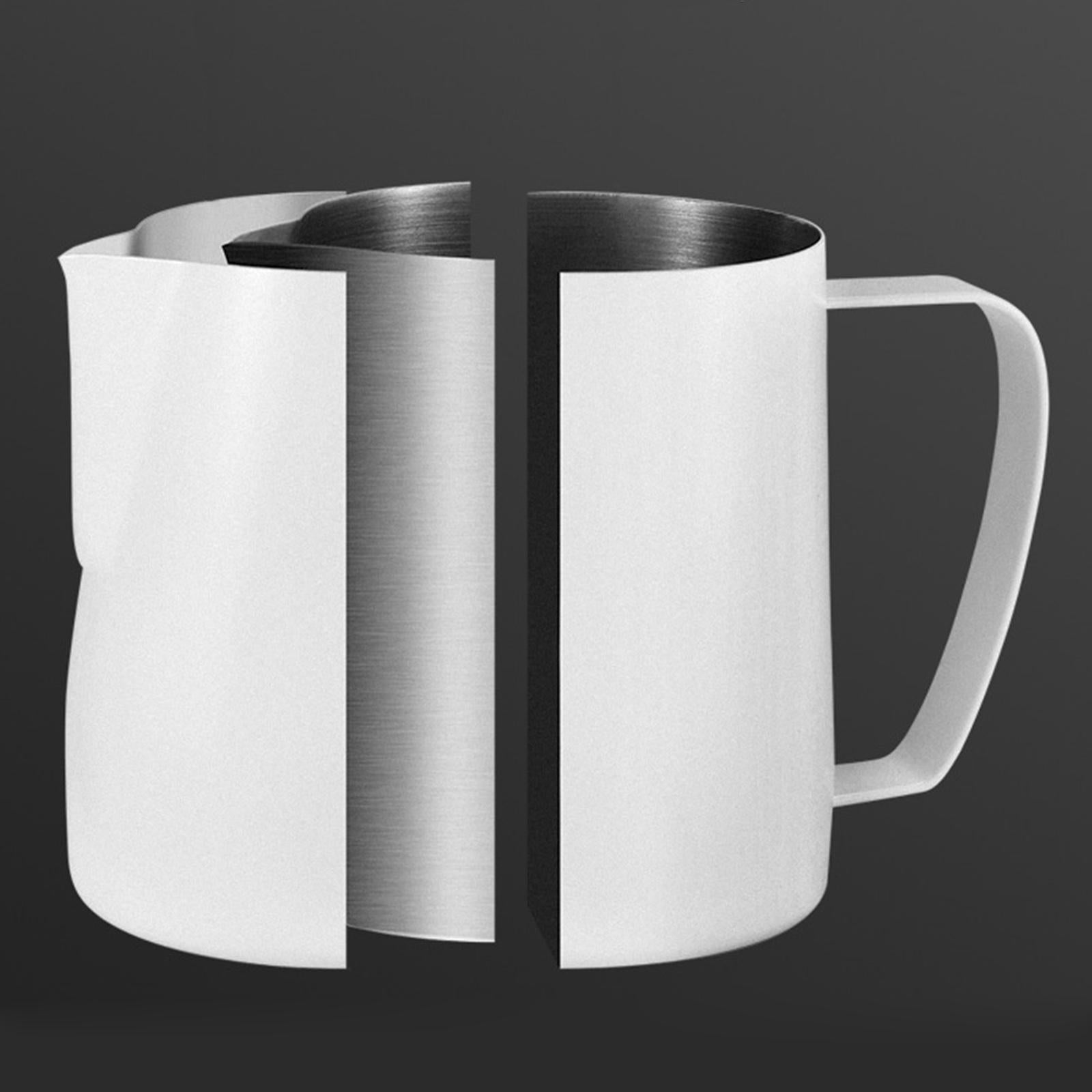 Espresso Milk Frothing Jug Cappuccino Frother Barista Steaming Pitchers White