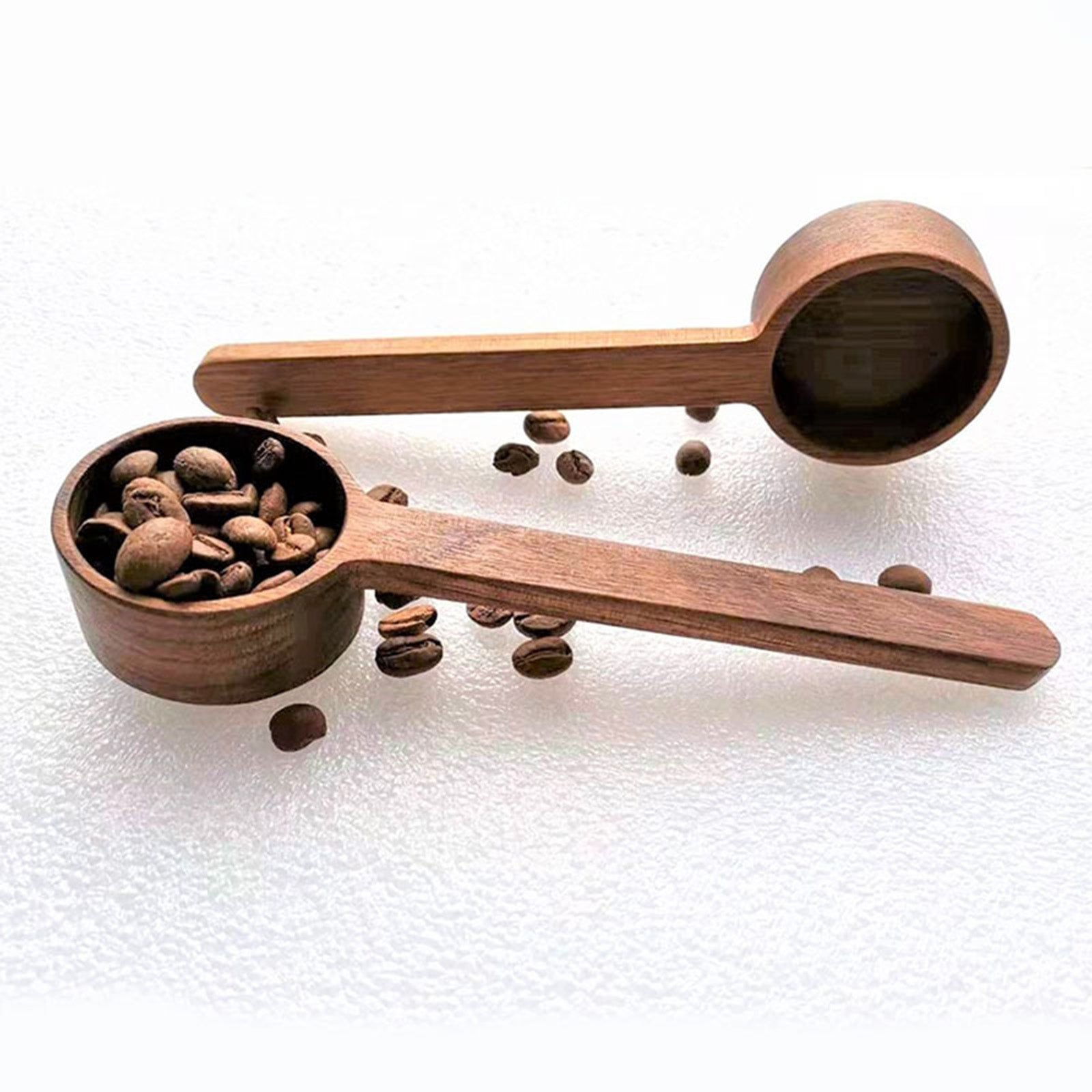 Coffee Measuring Spoon Tablespoon Walnut Wooden Scoop Coffee Tea Baking