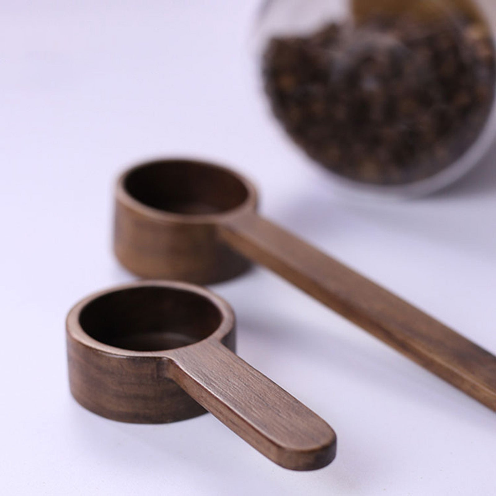 Coffee Measuring Spoon Tablespoon Walnut Wooden Scoop Coffee Tea Baking