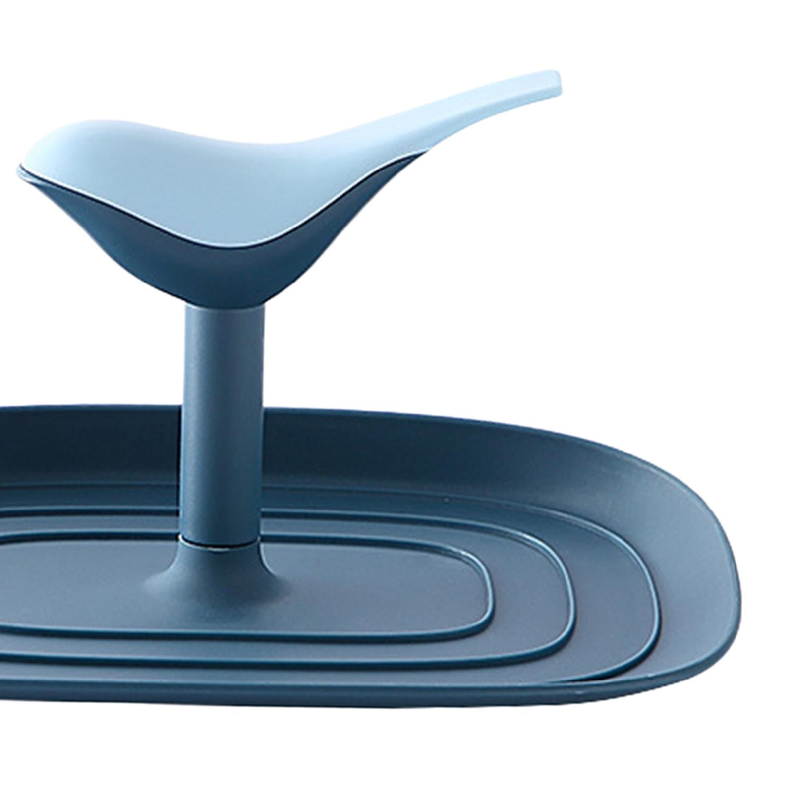 Kitchen Pot Lid Holder Countertop Cookware Spoon Rest Stand Rack Blue