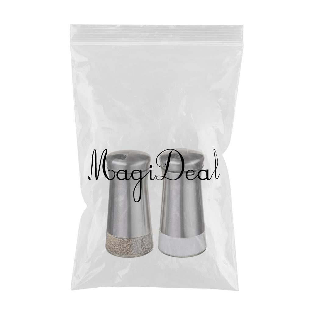 2pcs Salt and Pepper Shaker Dining Dressing Spice Dispenser Seasoning Can