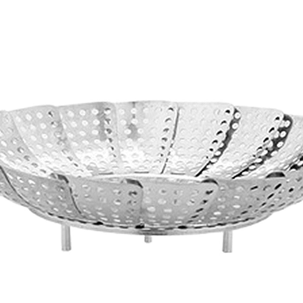 Stainless Steel Folding Steamer Plate Steam Pot Fruit Vegetable Non-Slip Large