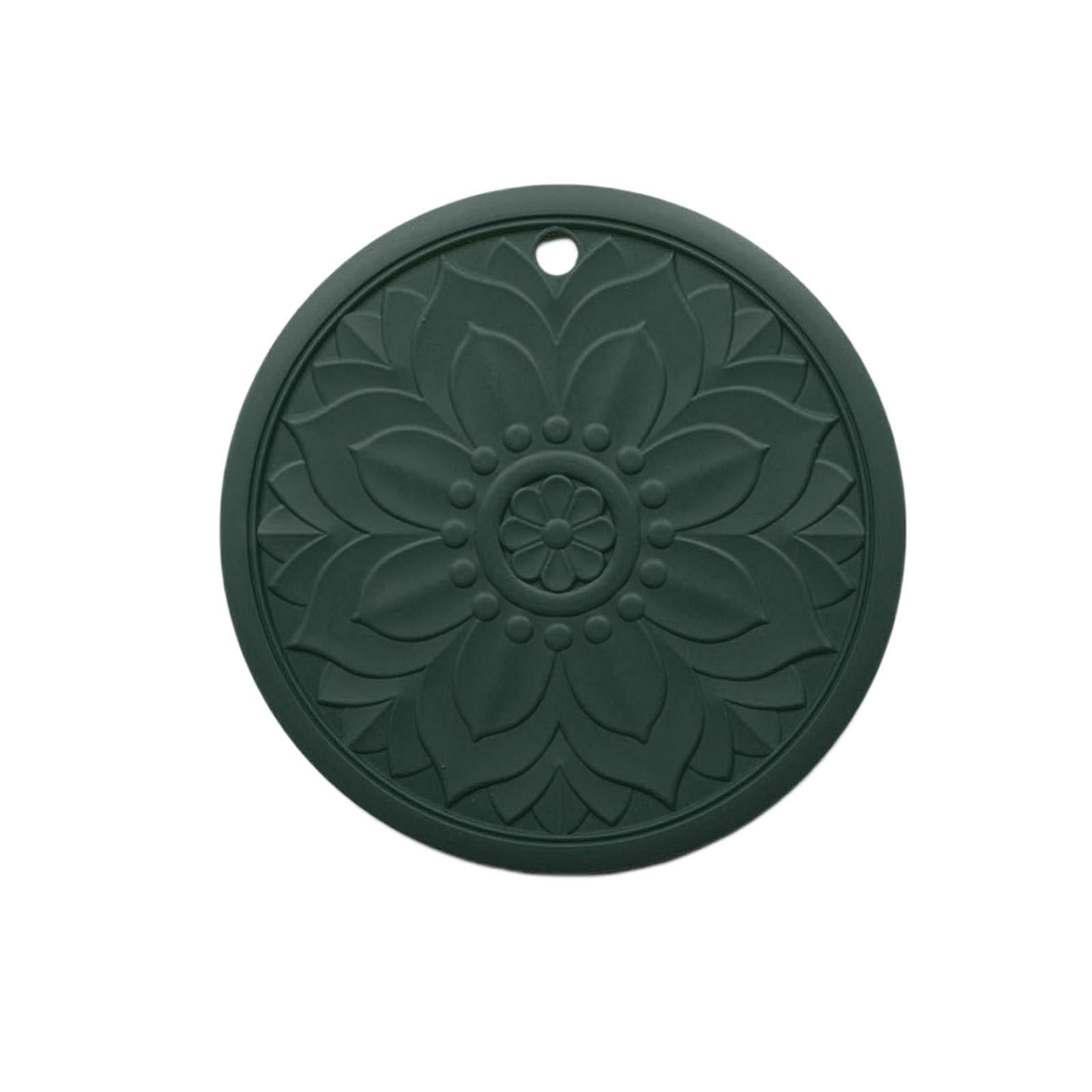 3/Set Heat-insulated Silicone Hot Pads Countertop Bowl Mat Trivet Green