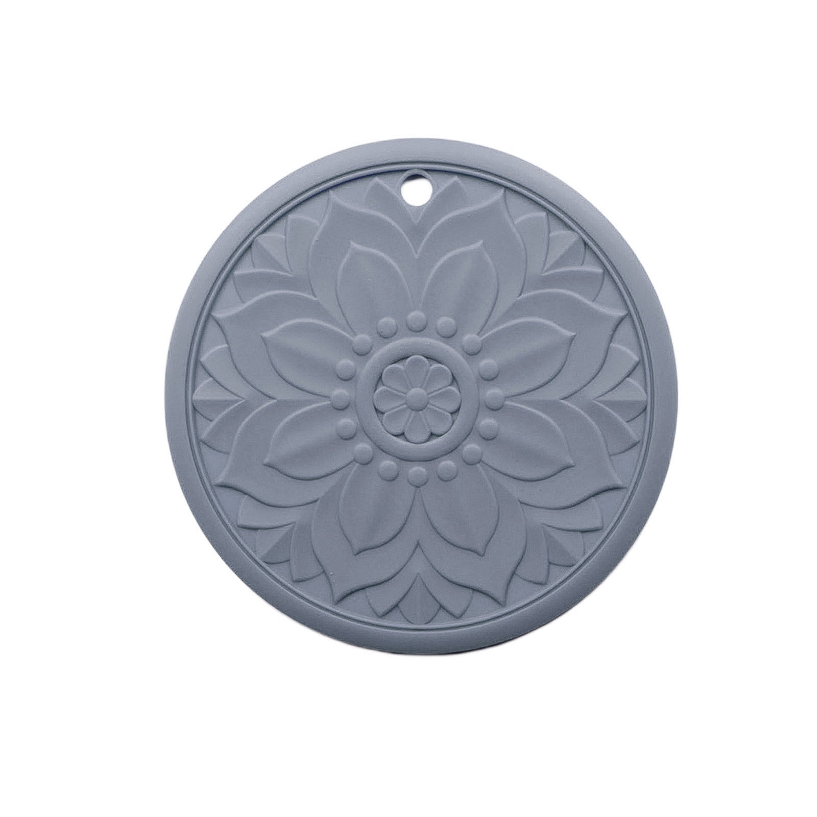 3/Set Heat-insulated Silicone Hot Pads Countertop Bowl Mat Trivet Gray