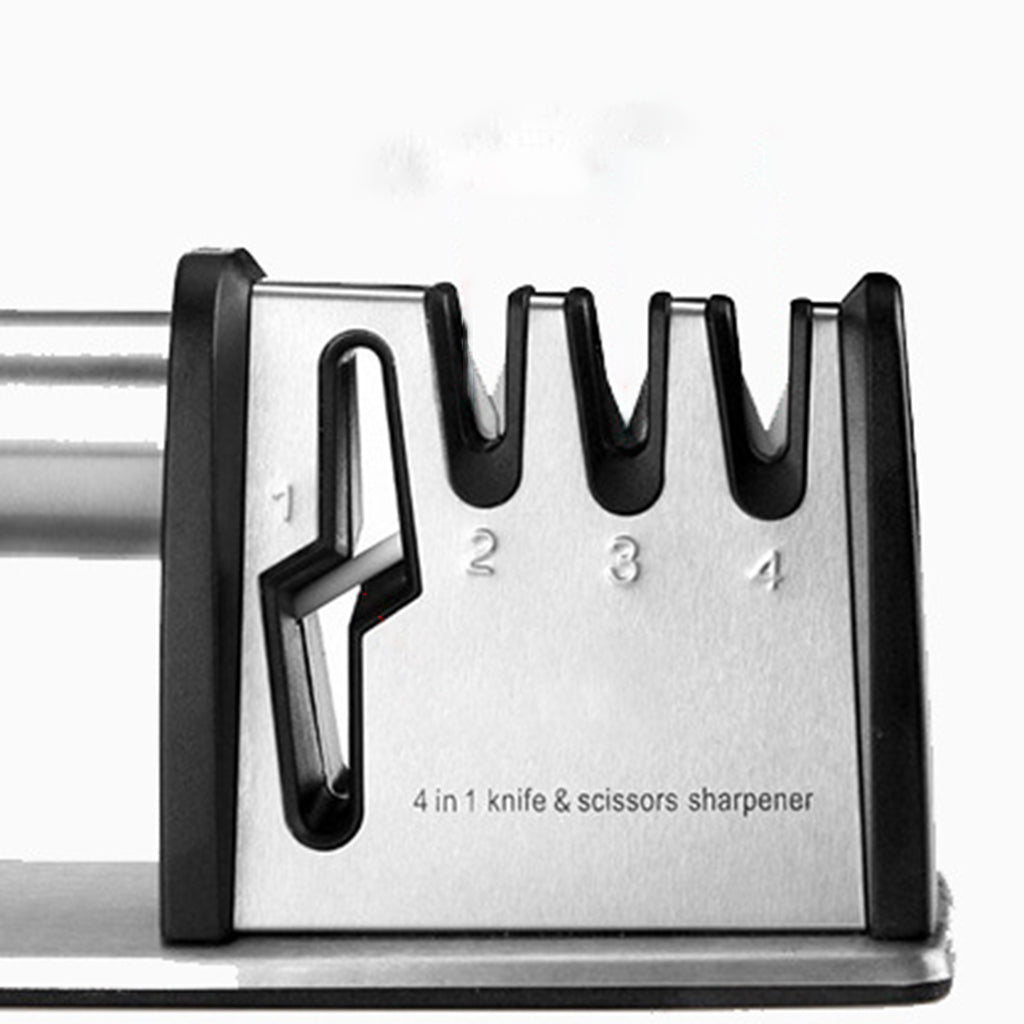 Kitchen Sharpener 4 Stages Knives Manual Sharpening Stone Household