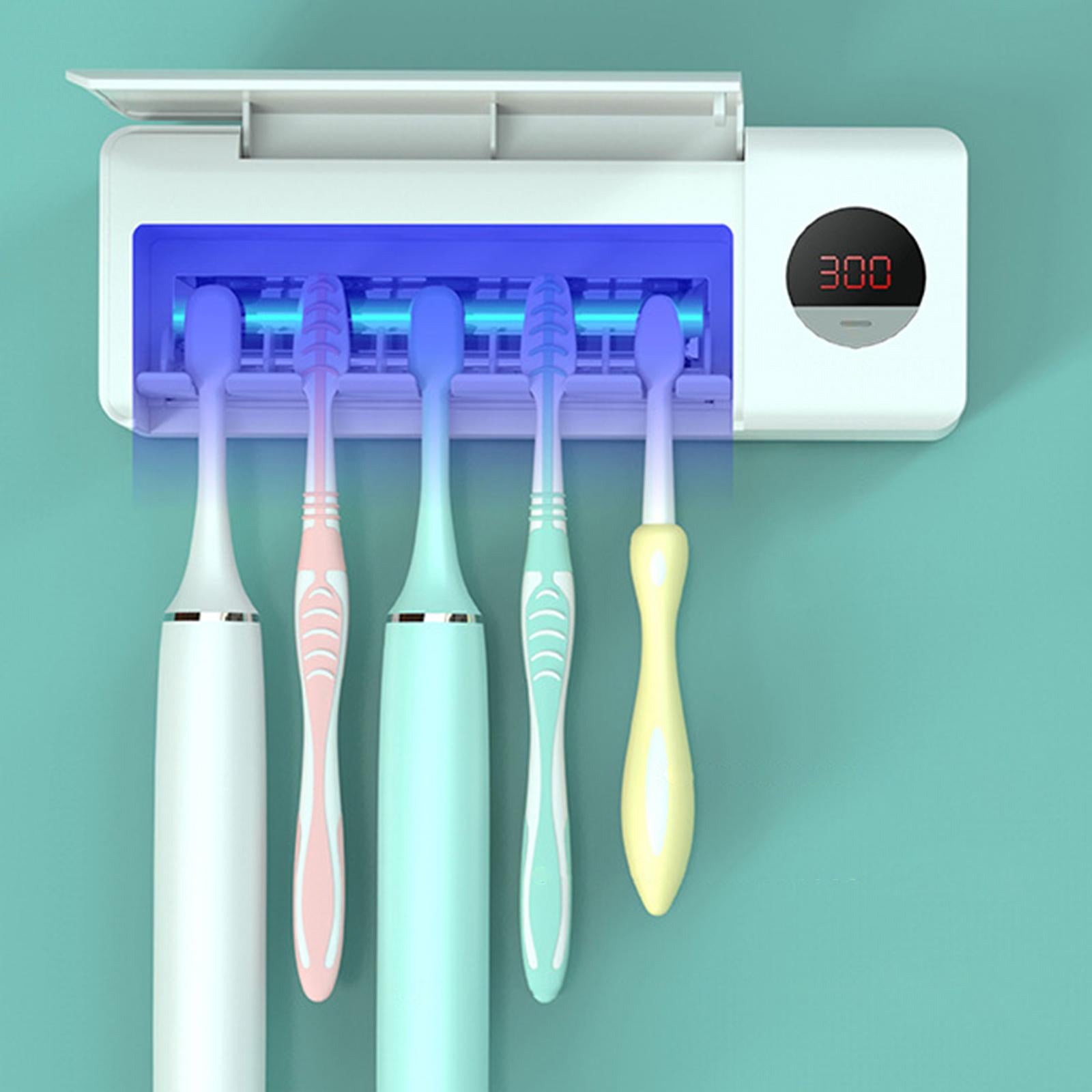 UV Disinfection Toothbrush Sanitizer 5 Slots Fits Most Toothbrushes Pink