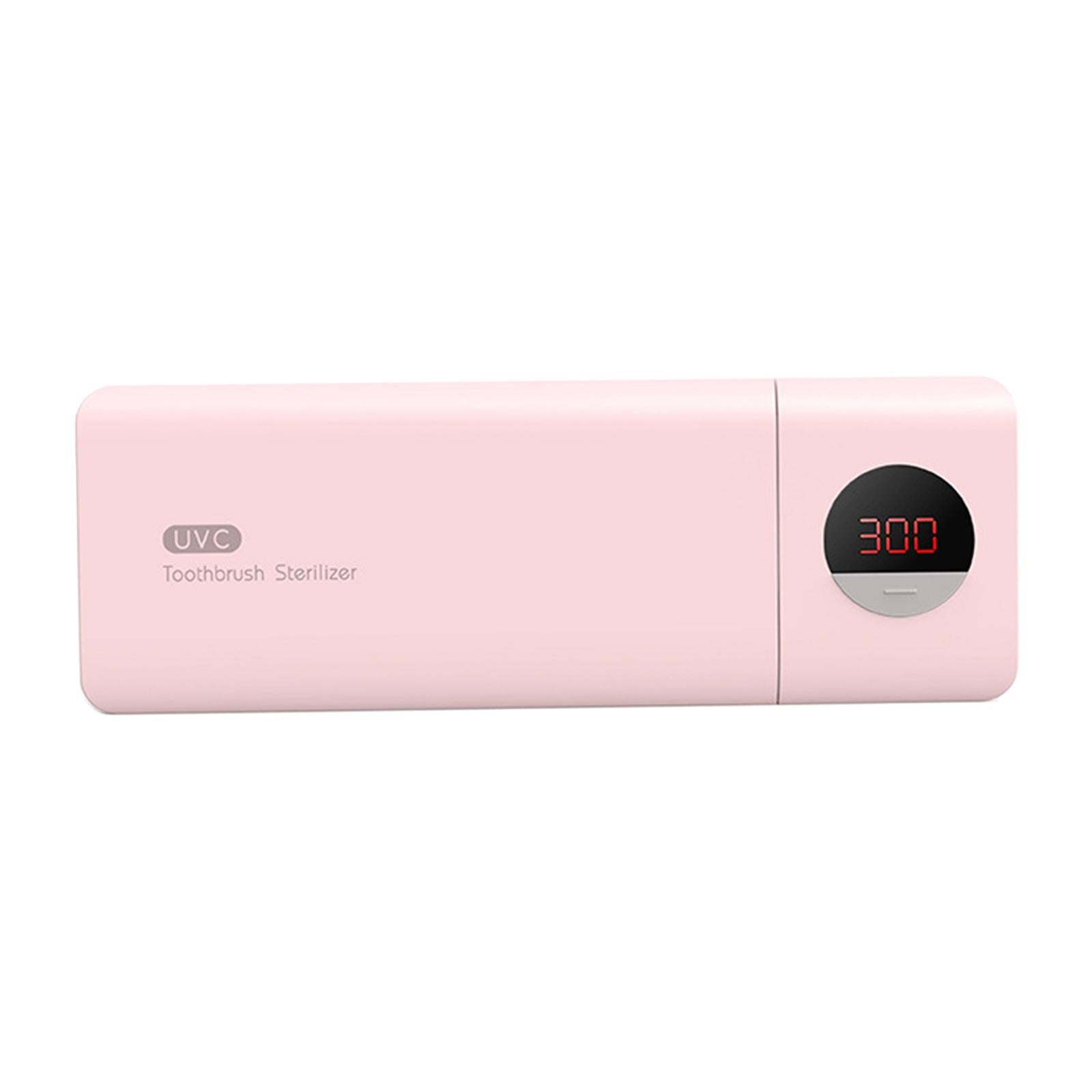 UV Disinfection Toothbrush Sanitizer 5 Slots Fits Most Toothbrushes Pink