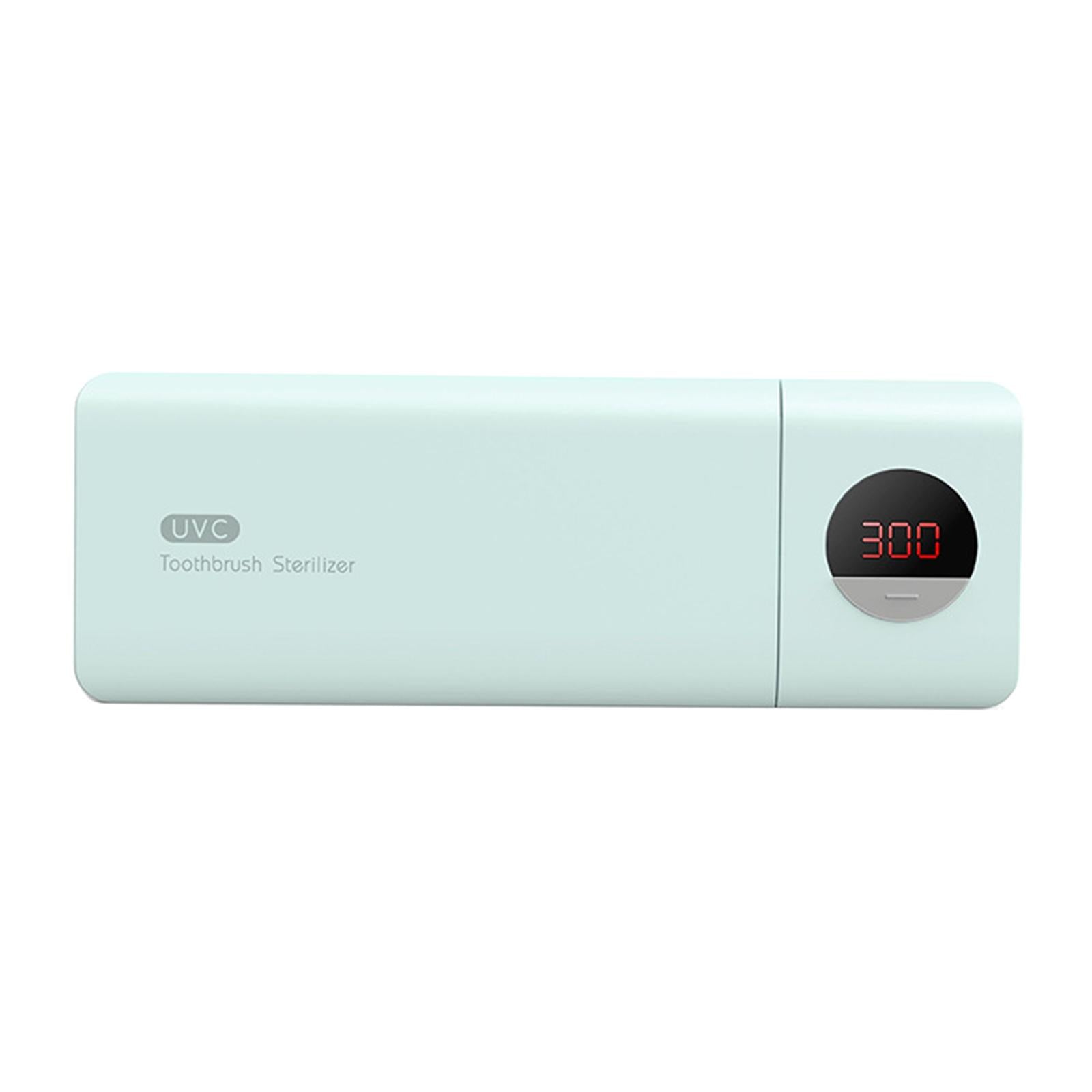 UV Disinfection Toothbrush Sanitizer 5 Slots Fits Most Toothbrushes Green