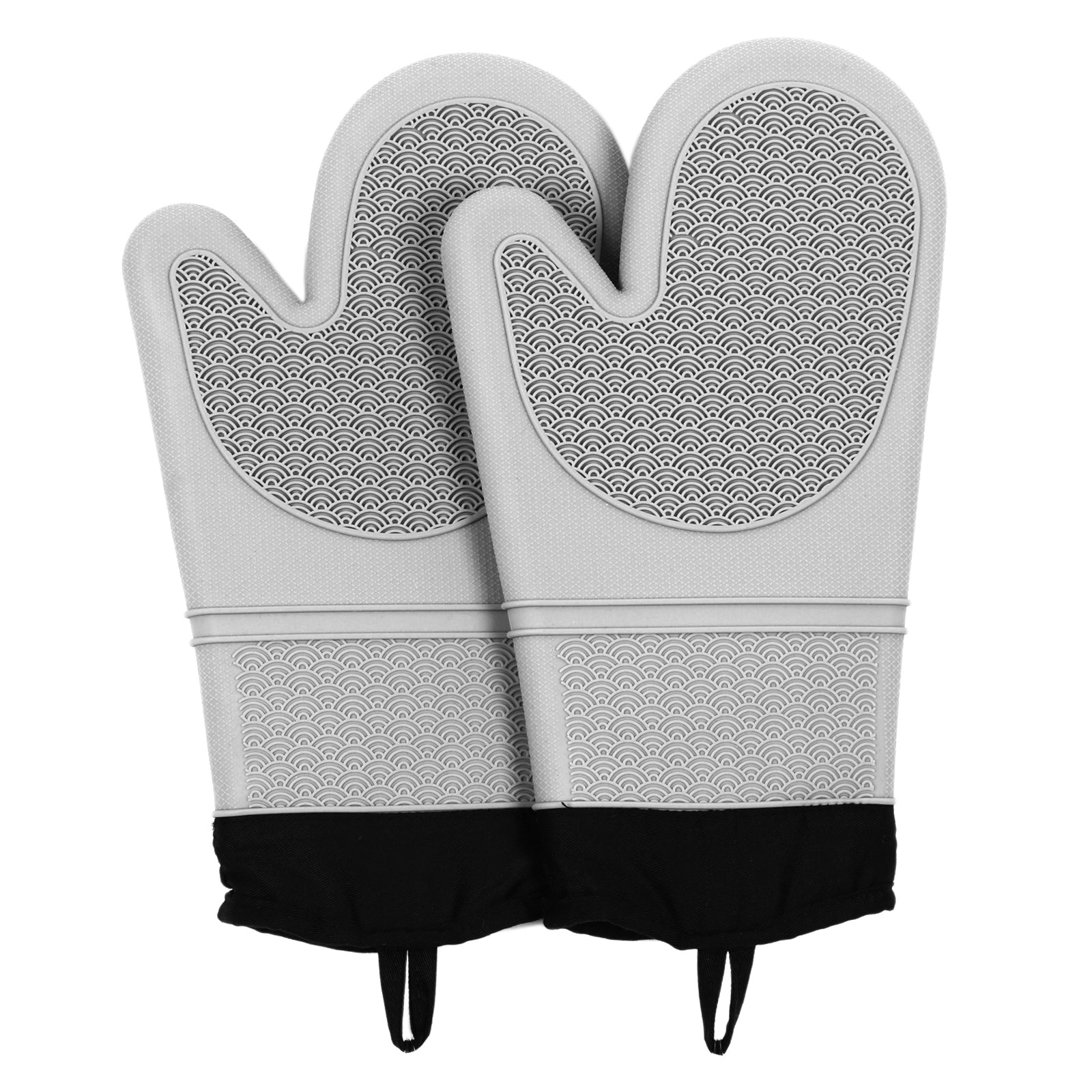 2PCS Premium Oven Mitts Pot Holders Tool Pads for Grilling Cooking BBQ Gray